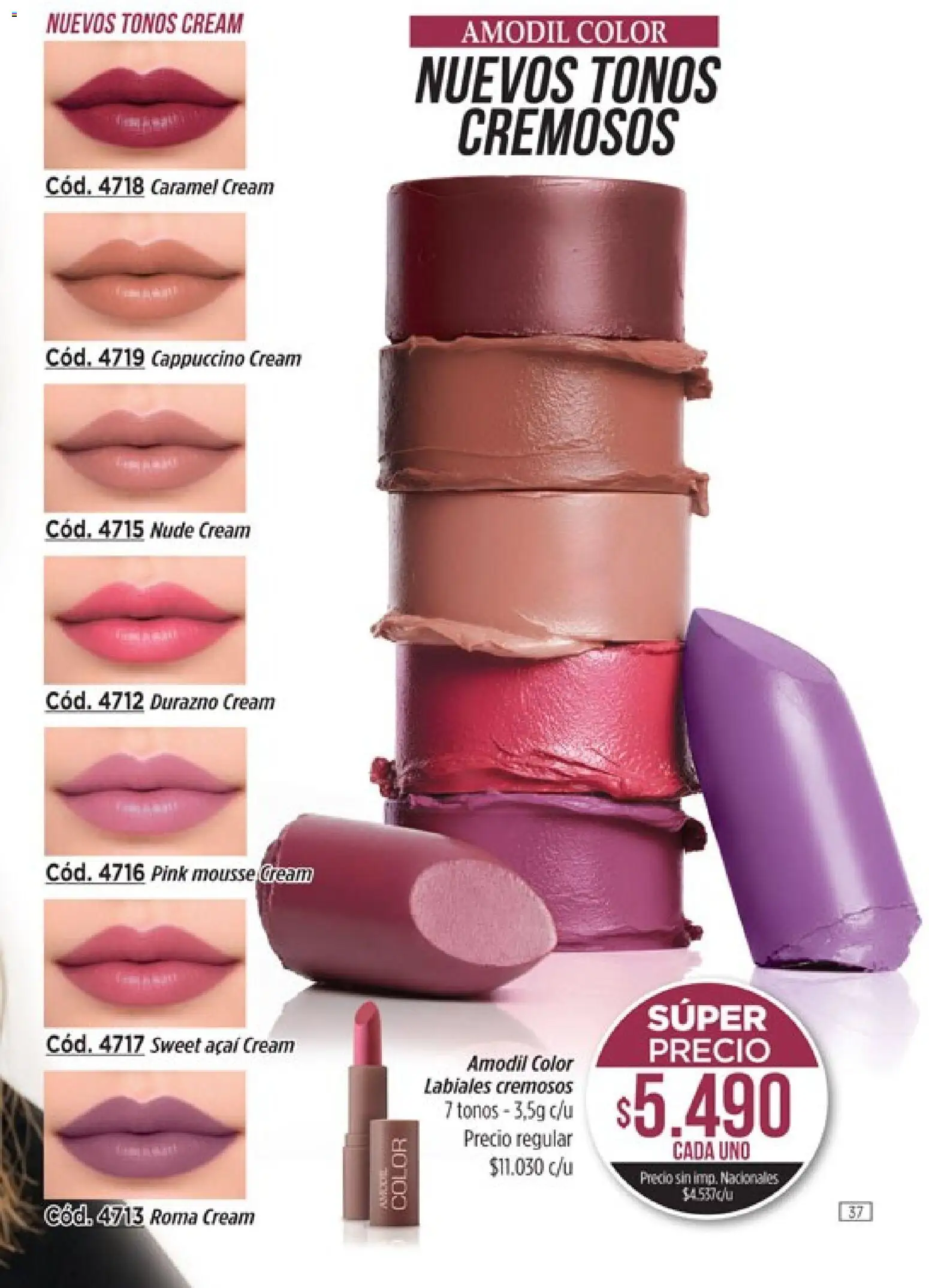 Amodil - Campaña 11 │ válido desde el 01.07.2026 | Página: 37 | Productos: Durazno, Mousse
