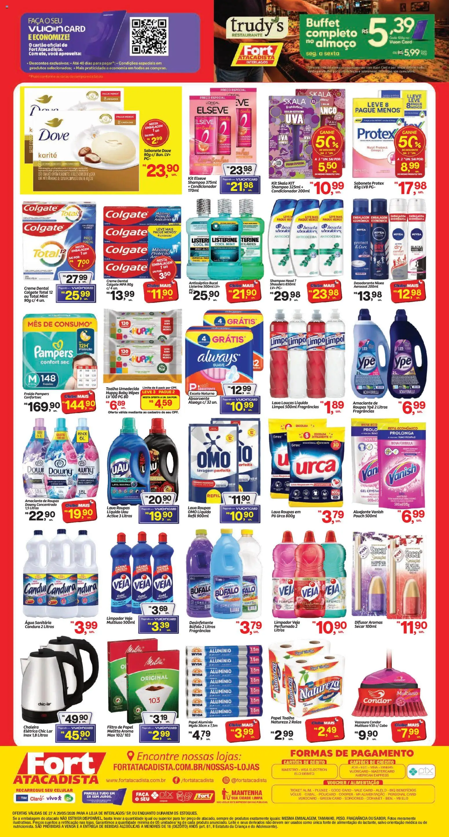 Fort Atacadista Folheto - válido de 27.05.2026 | Página: 4 | Produtos: Difusor, Papel toalha, Toalha umedecida, Desinfetante