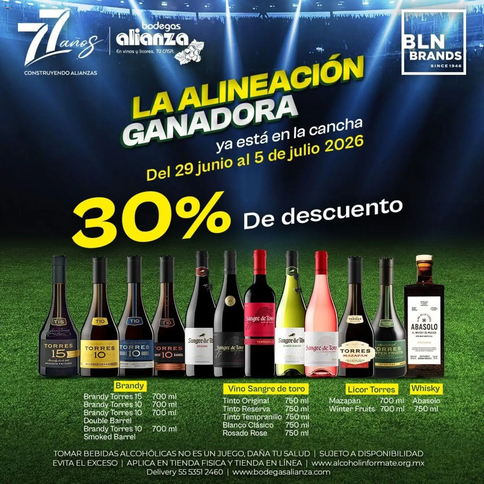 Nuevas ofertas de Bodegas Alianza válidas en toda la República Mexicana desde el 29/06/2026. ¡Encuentra las mejores ofertas en Bodegas Alianza catálogo La alineación ganadora! | Página: 3 | Productos: Vino, Whisky