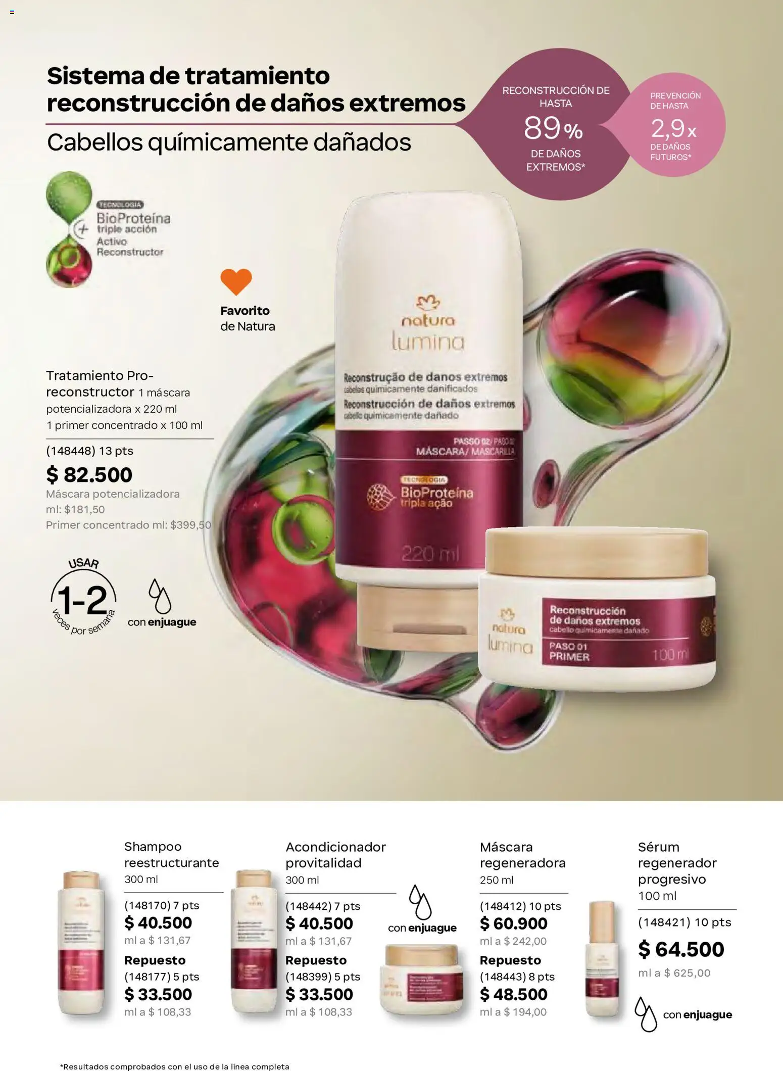 Natura revista - valida desde el 29.04.2026 | Página: 138 | Productos: Serum, Shampoo, Mascarilla, Acondicionador