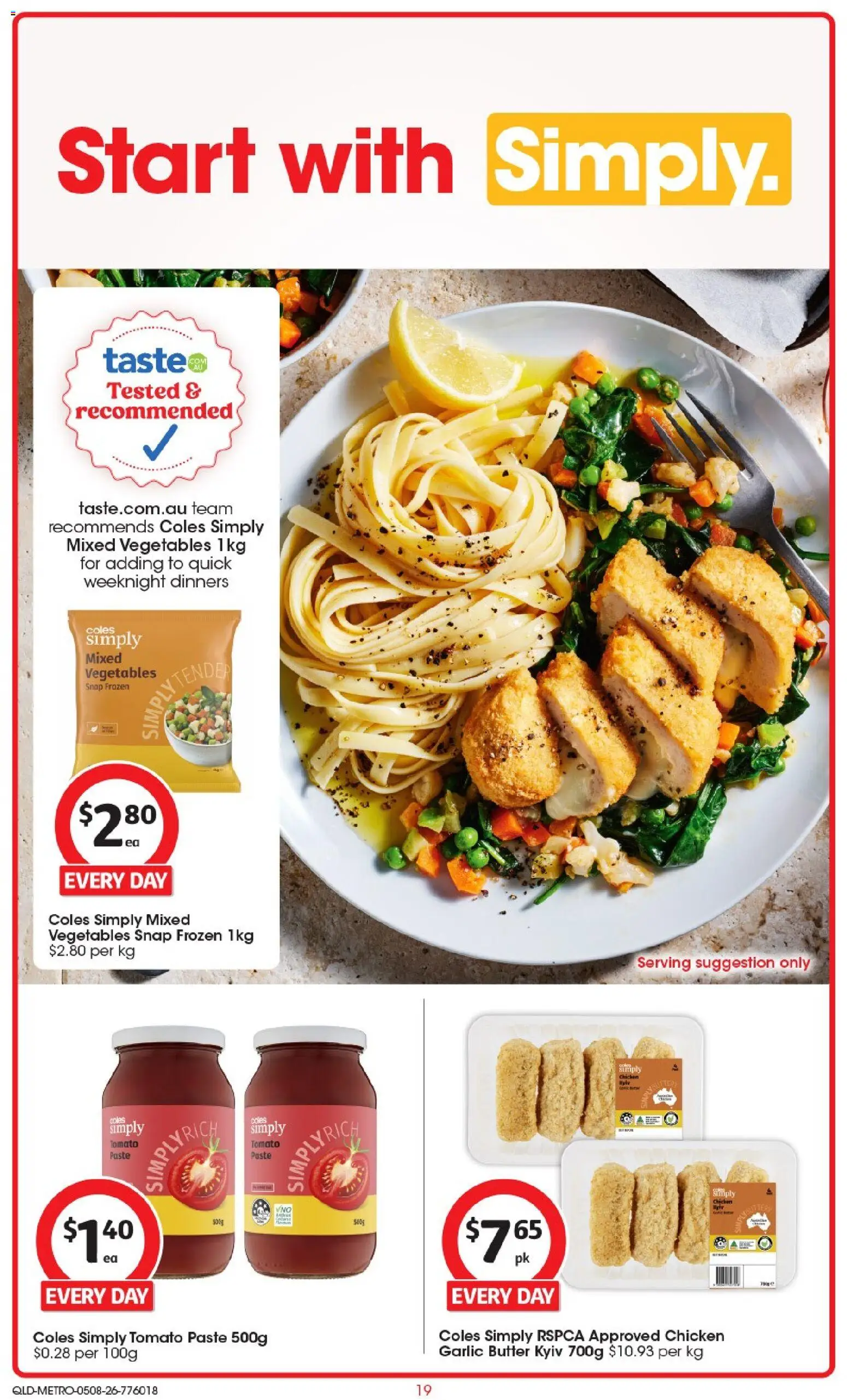 Coles catalogue - valid from 05/08/2026 | Page: 19 | Products: Butter, Chicken, Vegetables, Garlic