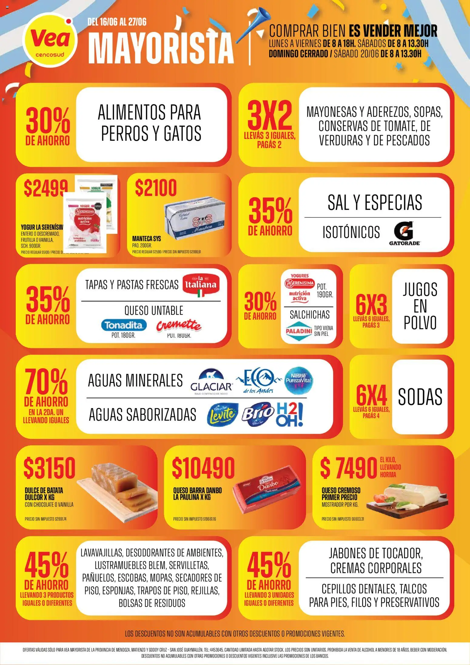 Vea - mayorista de Mendoza │ válido desde el 16.06.2026 | Página: 2 | Productos: Lustramuebles, Polvo, Sal, Yogur