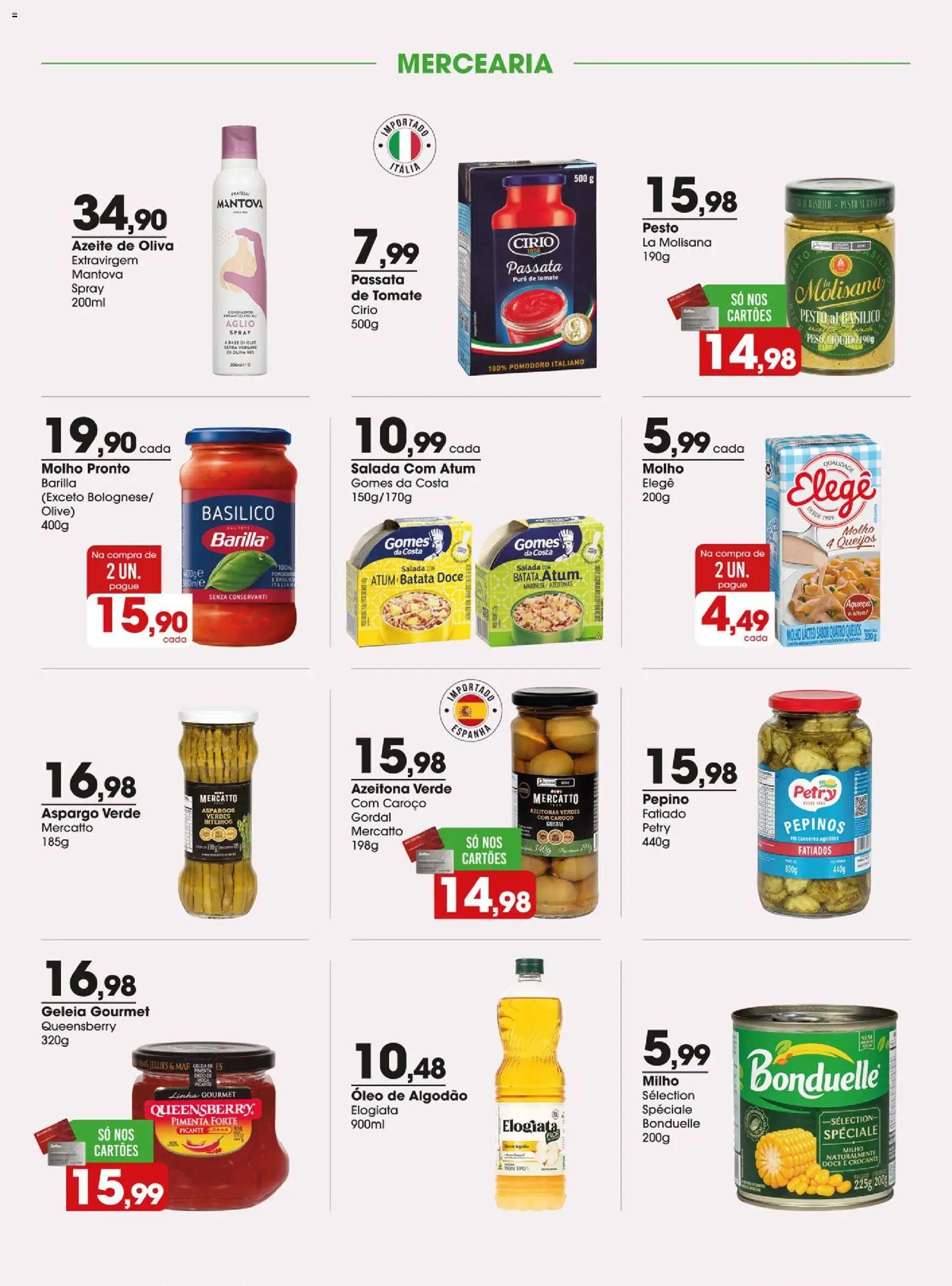 Zaffari Folheto - válido de 11/08/2026 | Página: 3 | Produtos: Barilla, Pepinos, Batata, Azeite