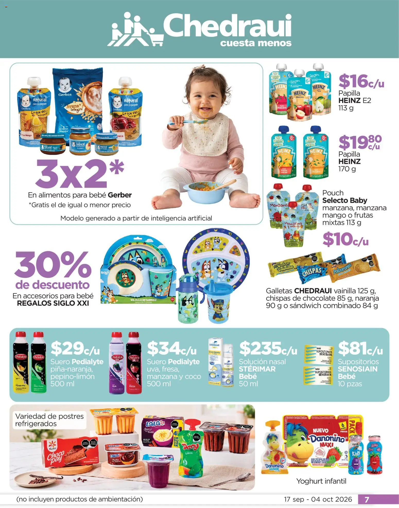Nuevas ofertas de Chedraui válidas en toda la República Mexicana desde el 17/09/2026. ¡Encuentra las mejores ofertas en Chedraui folleto Cuida lo que más amas! | Página: 7 | Productos: Coco, Azúcar, Chocolate, Alimentos