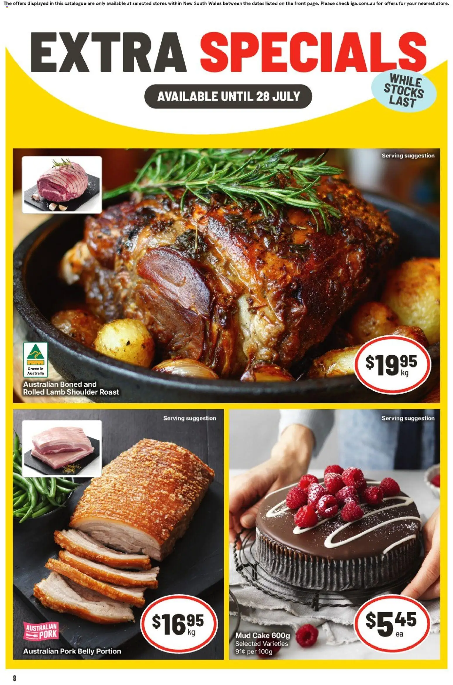 IGA catalogue - valid from 15/07/2026 | Page: 8 | Products: Pork, Lamb, Steak, Salt