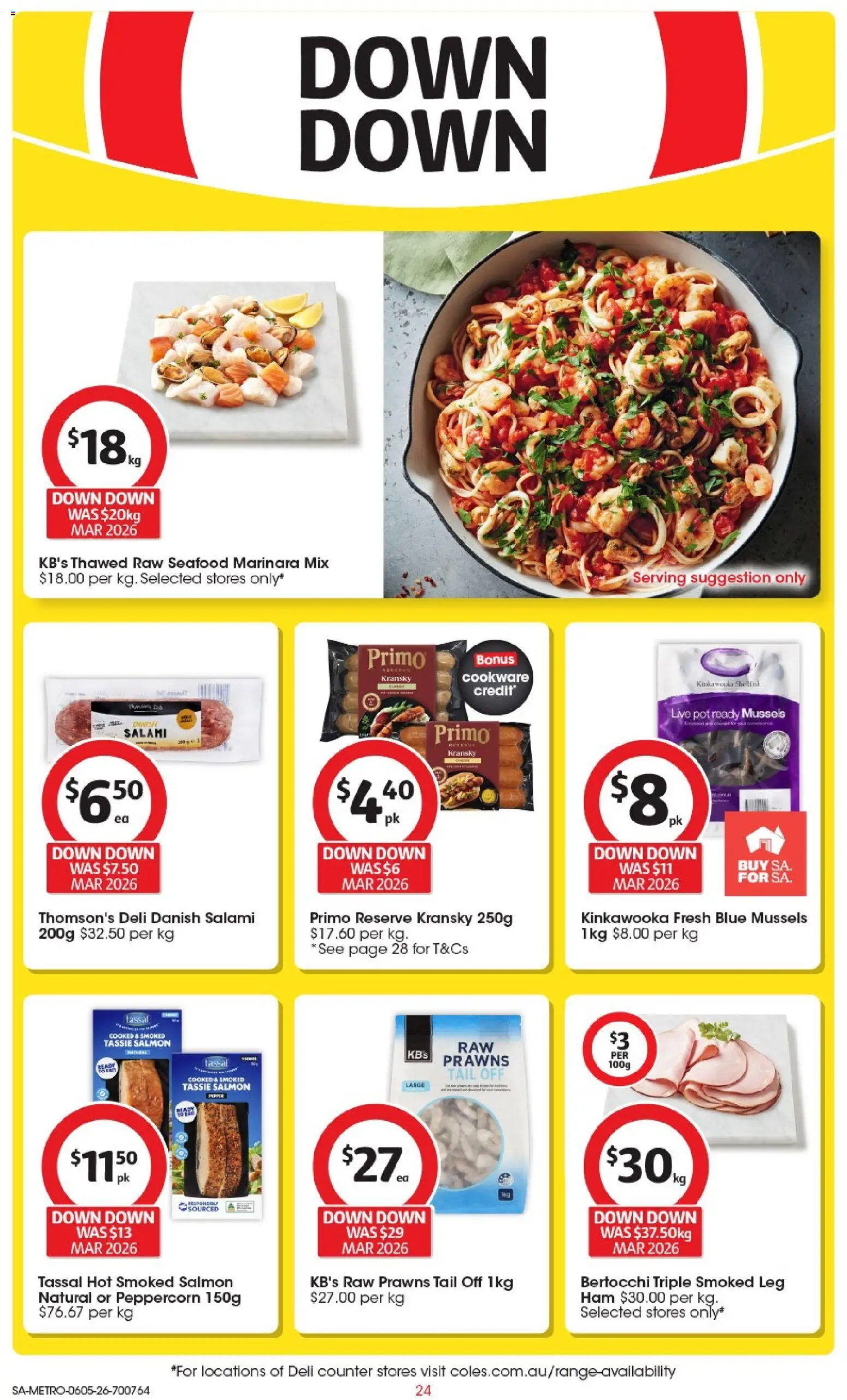 Coles catalogue - valid from 06.05.2026 | Page: 25 | Products: Salami, Ham, Cookware, Seafood