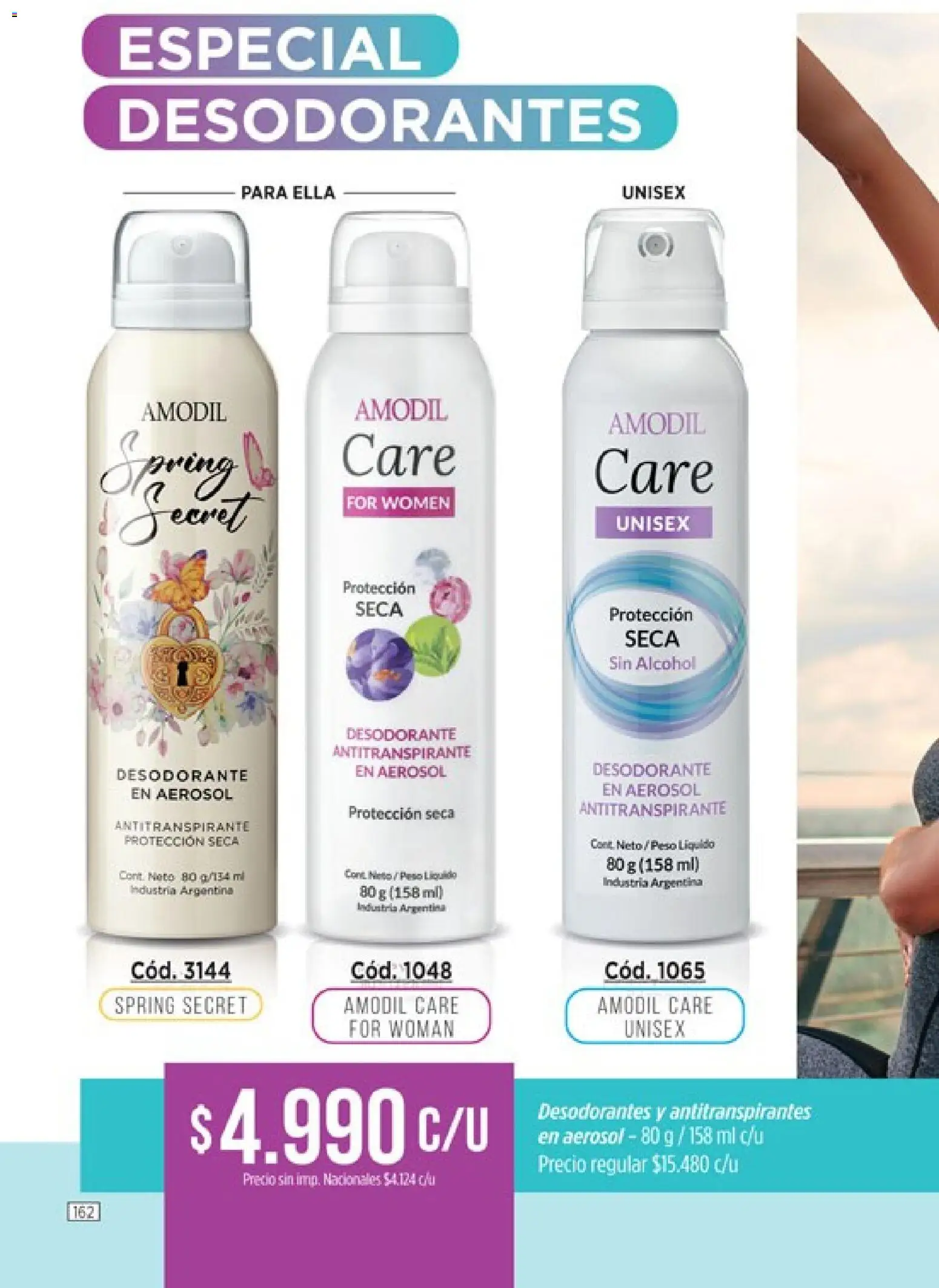 Catálogo Amodil Campaña 15 │ válido desde el 26/08/2026 | Página: 162 | Productos: Peso, Desodorante, Antitranspirante, Alcohol