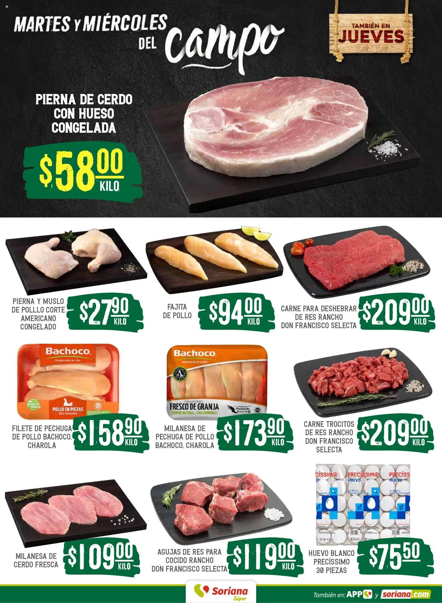 Nuevas ofertas de Soriana válidas en toda la República Mexicana desde el 19.05.2026. ¡Encuentra las mejores ofertas en Soriana Martes y Miércoles del Campo Súper: Tijuana, Mexicali, Ensenada, San Luis Río Colorado y Tecate! | Página: 4 | Productos: Pollo, Milanesa, Cerdo, Res