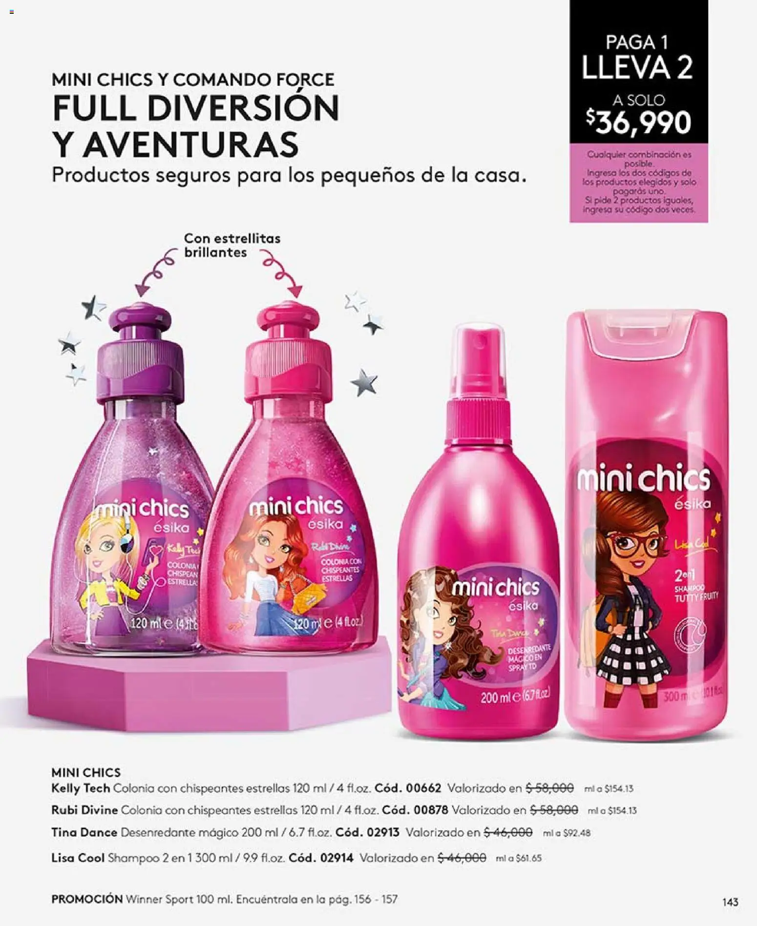 Ésika revista - valida desde el 17/07/2026 | Página: 143 | Productos: Shampoo, Combinación