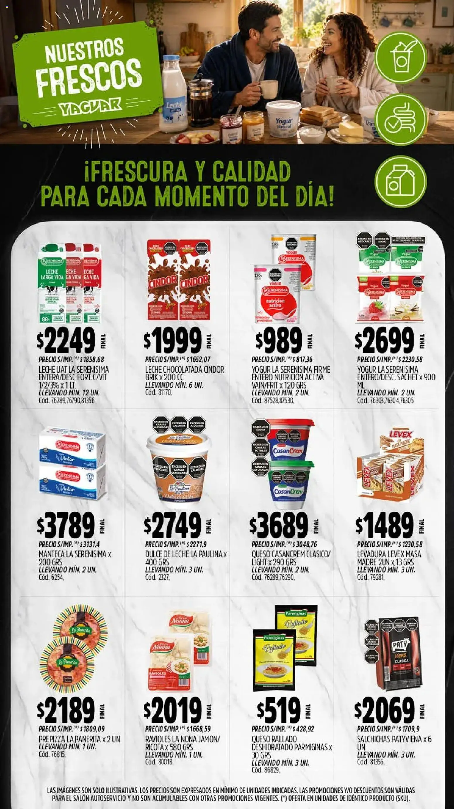 Yaguar - Oferta Semanal Jujuy │ válido desde el 27/07/2026 | Página: 11 | Productos: Dulce de leche, Leche, Queso, Ravioles