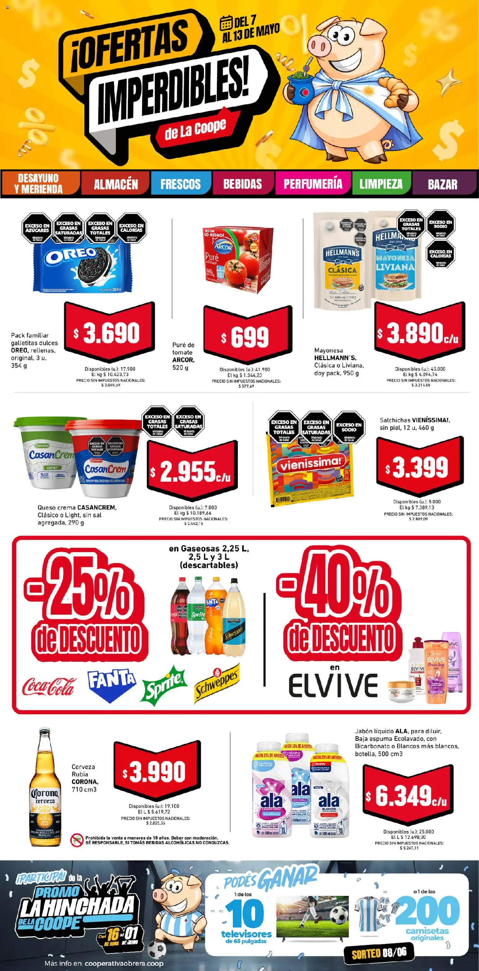 Cooperativa Obrera catálogo │ válido desde el 07.05.2026 | Página: 1 | Productos: Mayonesa, Queso crema, Sopa, Queso