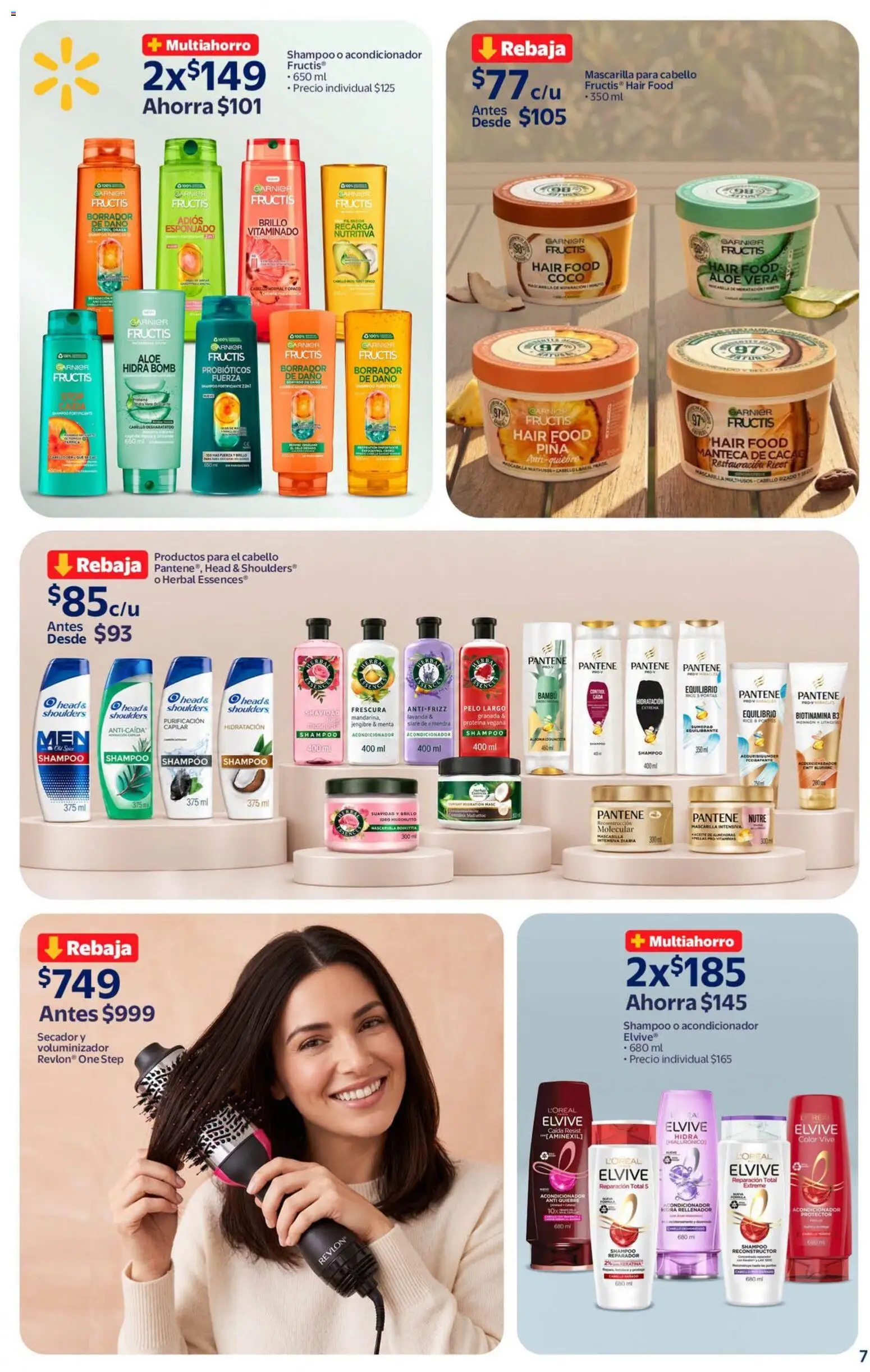 Nuevas ofertas de Walmart Express válidas en toda la República Mexicana desde el 18/09/2026. ¡Encuentra las mejores ofertas en Walmart Express folleto Belleza que inspira todos los días! | Página: 7 | Productos: Piña, Proteína, Jengibre, Acondicionador