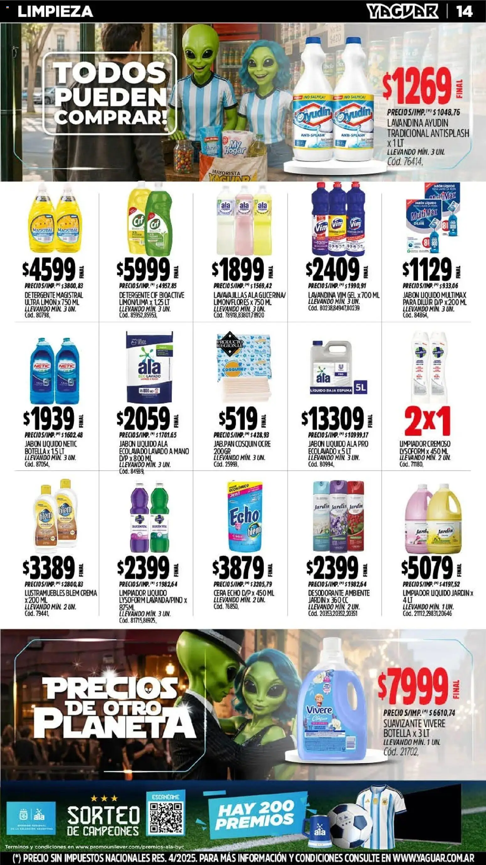 Yaguar - Oferta Semanal Jujuy │ válido desde el 06/07/2026 | Página: 14 | Productos: Lustramuebles, Desodorante, Detergente, Crema