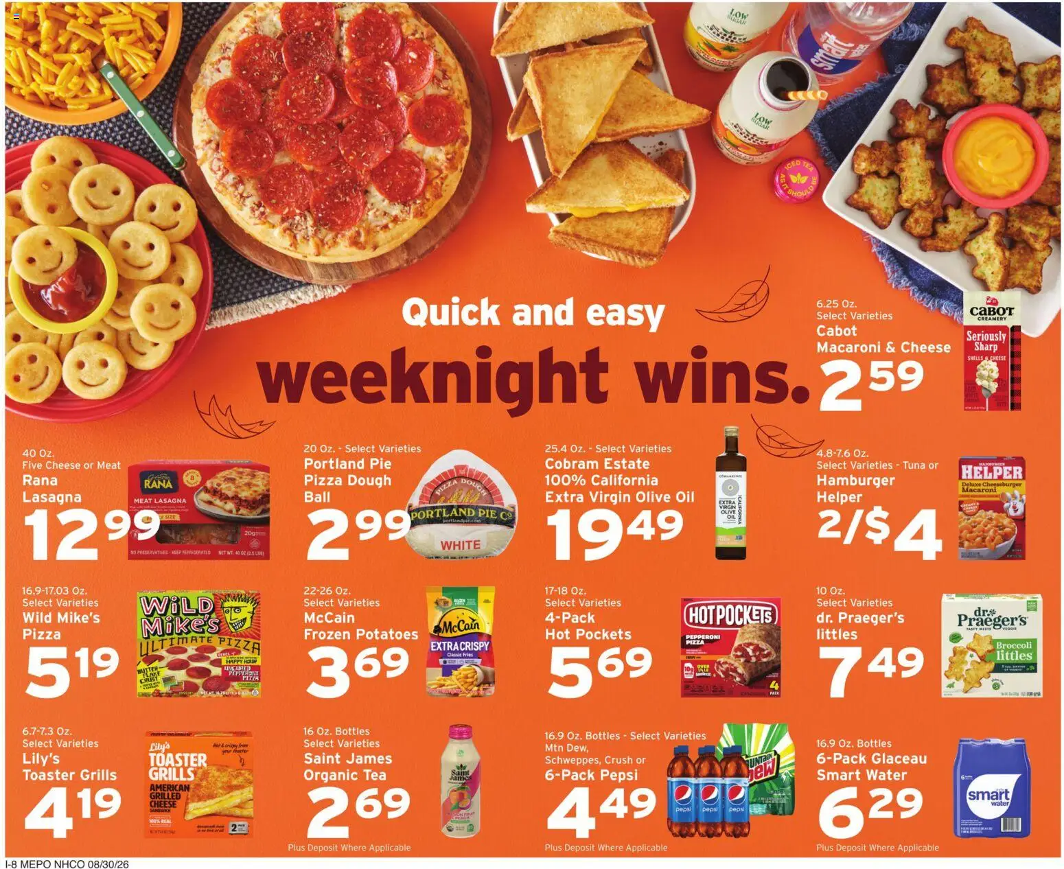 Hannaford Weekly Ad - valid from 08/30/2026 | Page: 16 | Products: Broccoli, Olive oil, Lasagna, Tuna