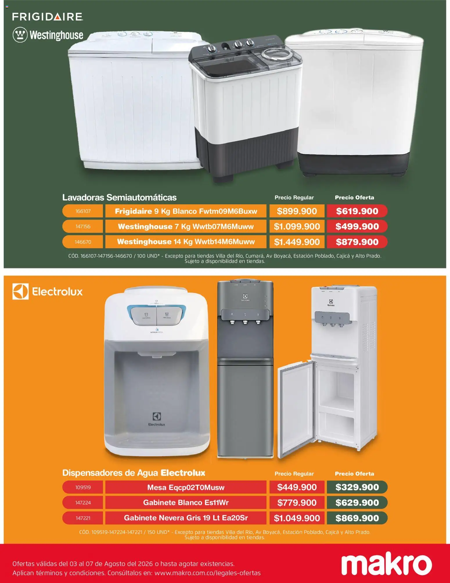 Makro revista - valida desde el 03/08/2026 | Página: 13 | Productos: Agua, Mesa, Nevera
