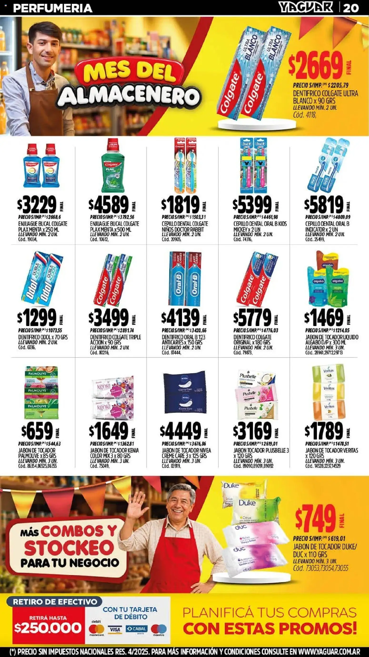 Yaguar - Oferta Semanal Mar del Plata │ válido desde el 21/09/2026 | Página: 20 | Productos: Cepillo, Jabón, Enjuague bucal