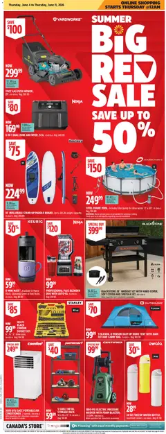 Preview of Canadian Tire - Summer Big Red Sale from shop Canadian Tire valid from 04.06.2026