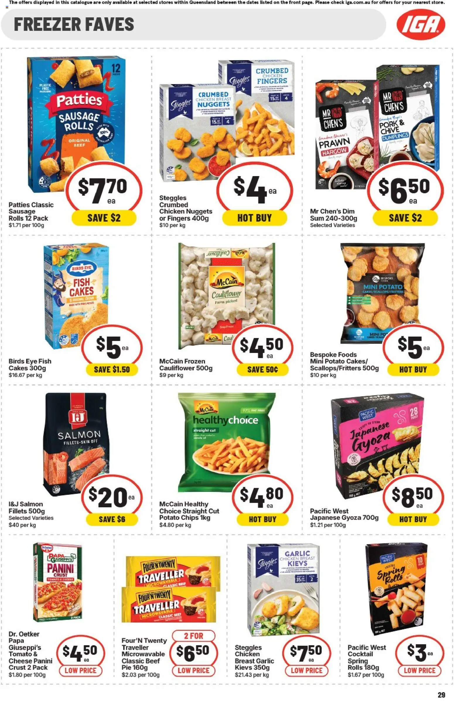IGA catalogue - valid from 20.05.2026 | Page: 28 | Products: Cheese, Fish, Sausage, Freezer