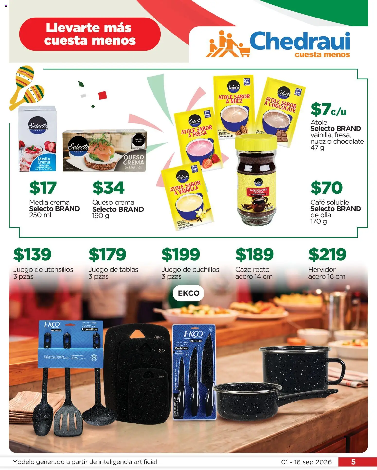 Nuevas ofertas de Chedraui válidas en toda la República Mexicana desde el 01/09/2026. ¡Encuentra las mejores ofertas en Chedraui Celebremos a México! | Página: 5