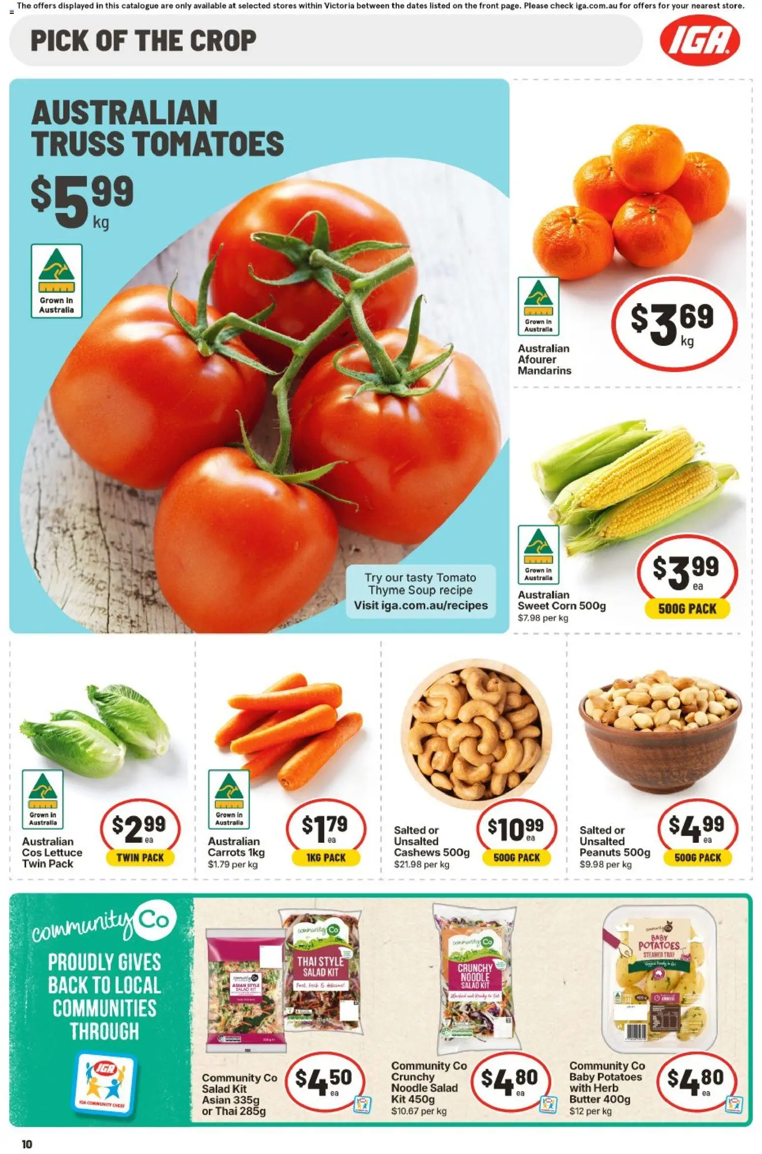 IGA catalogue - valid from 23/09/2026 | Page: 18 | Products: Lettuce, Carrots, Salad, Tomato