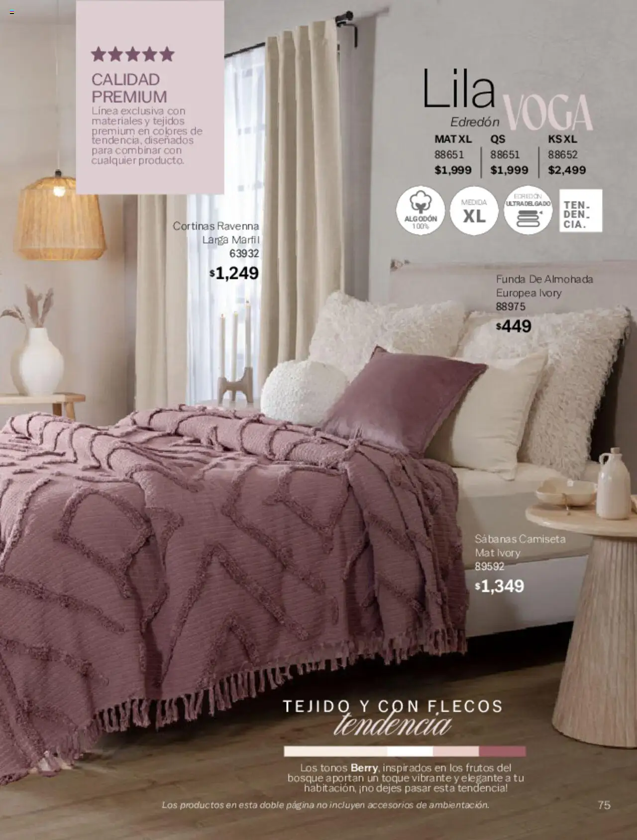 Nuevas ofertas de Vianney válidas en toda la República Mexicana desde el 07.03.2025. ¡Encuentra las mejores ofertas en Vianney catálogo Primavera! | Página: 77 | Productos: Funda, Algodón, Sabanas, Cortinas