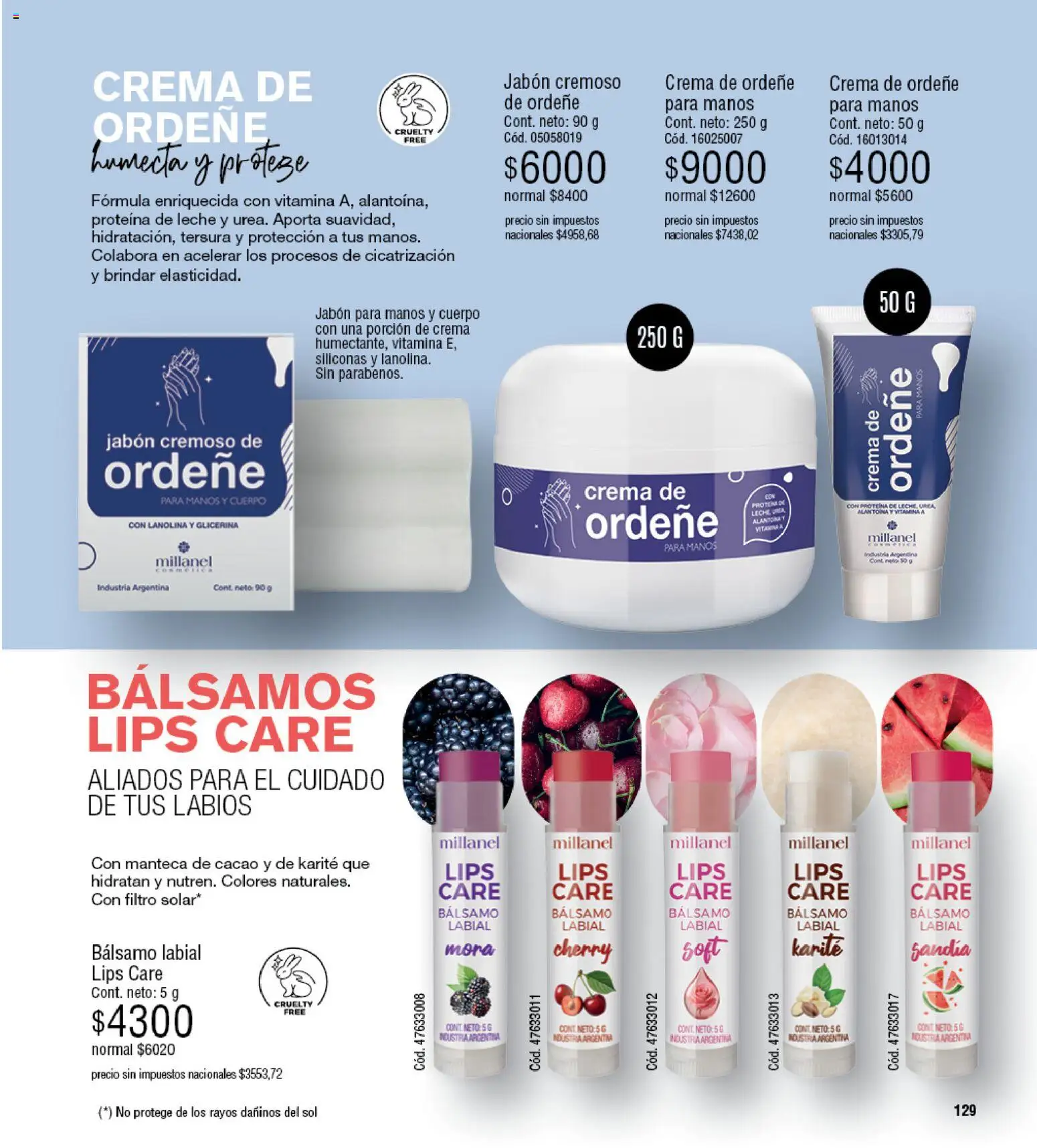 Millanel - Catálogo │ válido desde el 20/07/2026 | Página: 153 | Productos: Jabón, Proteína, Manteca de cacao, Manteca