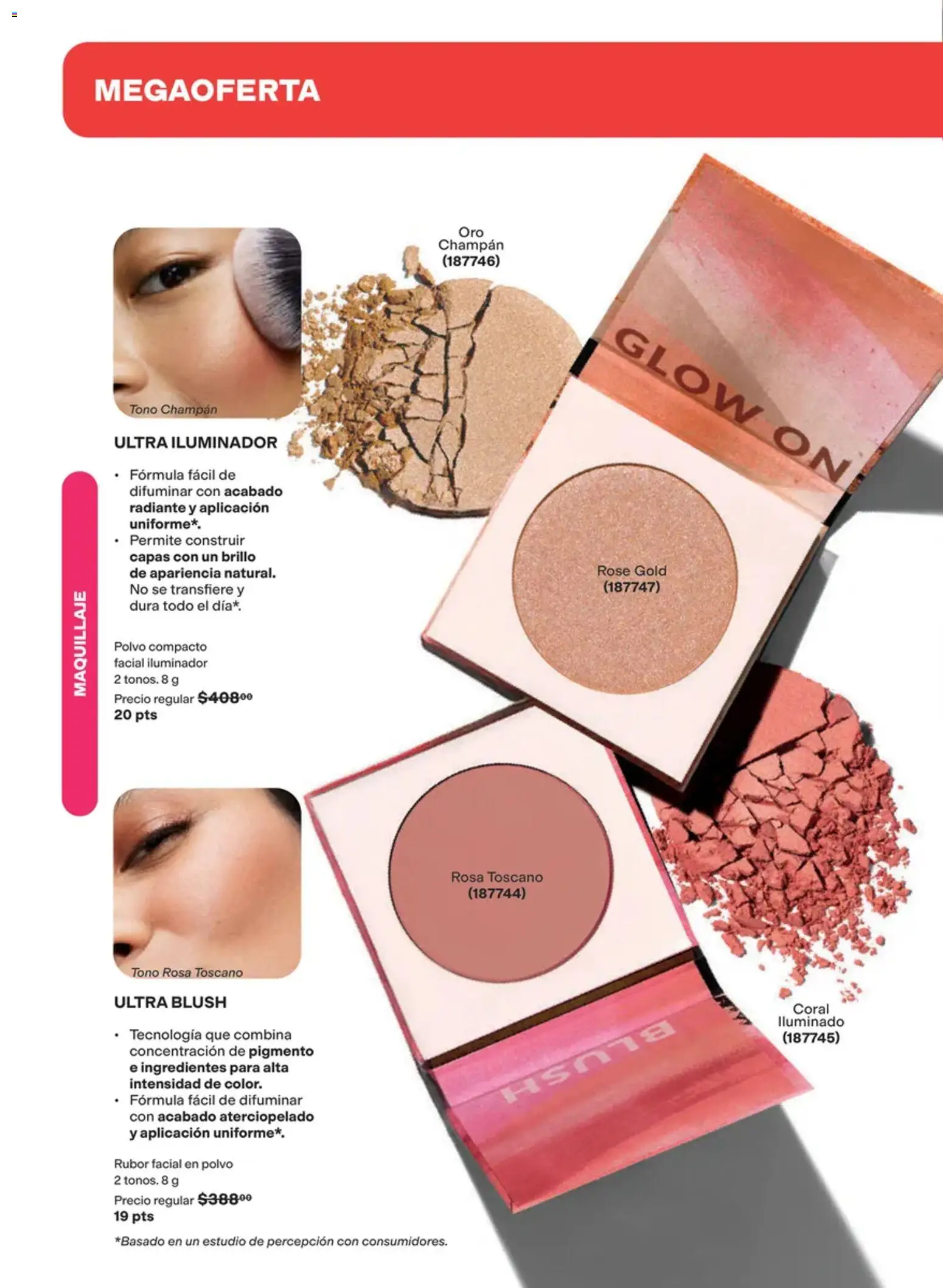 Nuevas ofertas de AVON válidas en toda la República Mexicana desde el 02/10/2026. ¡Encuentra las mejores ofertas en AVON campaña 15 2026! | Página: 164 | Productos: Iluminador, Brillo, Radiante, Maquillaje