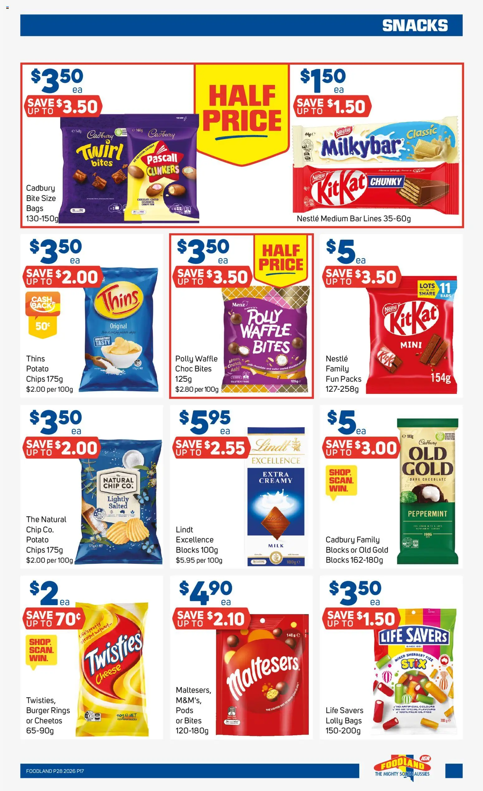Foodland catalogue - valid from 08/07/2026 | Page: 17 | Products: Milk, Cheese, Chips, Safe
