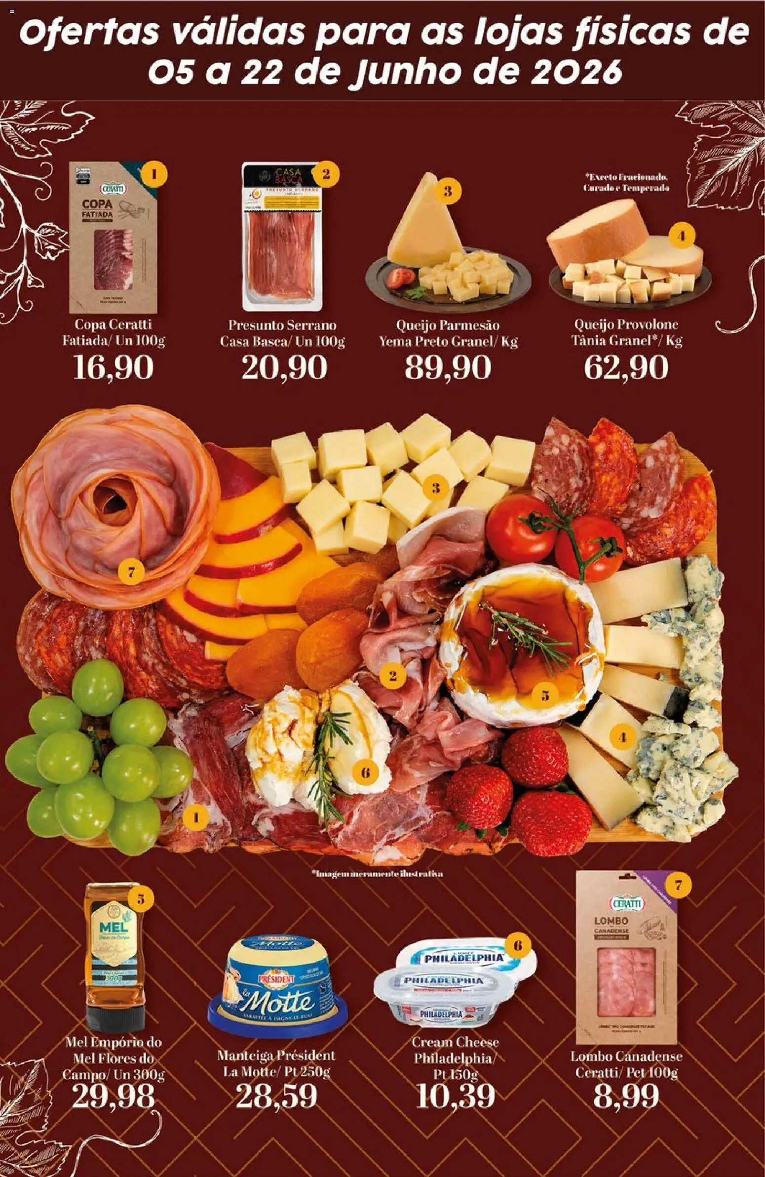 Tauste Folheto - válido de 05.06.2026 | Página: 5 | Produtos: Manteiga, Presunto, Provolone, Mel