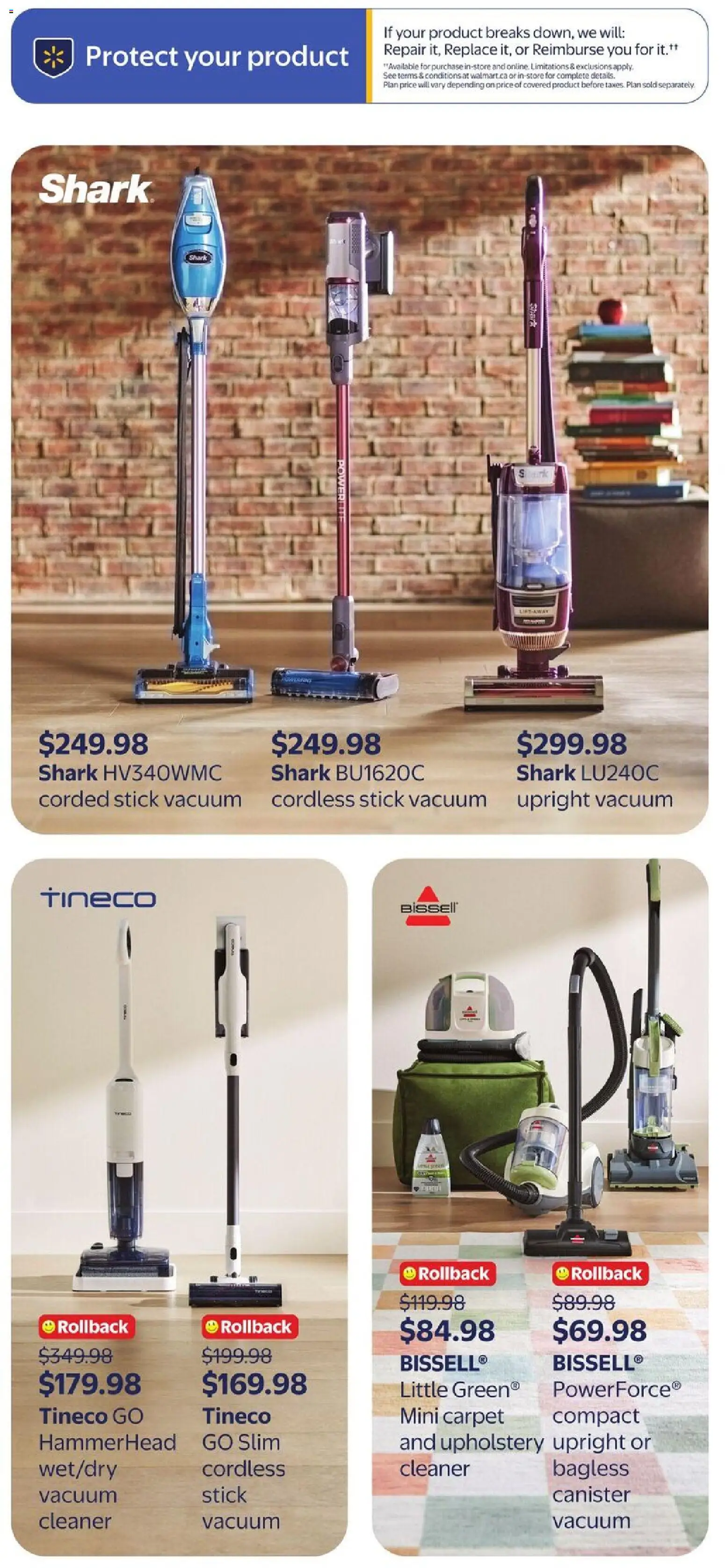 Walmart flyer valid from Jul 30, 2026 | Page: 10 | Products: Vacuum cleaner, Carpet