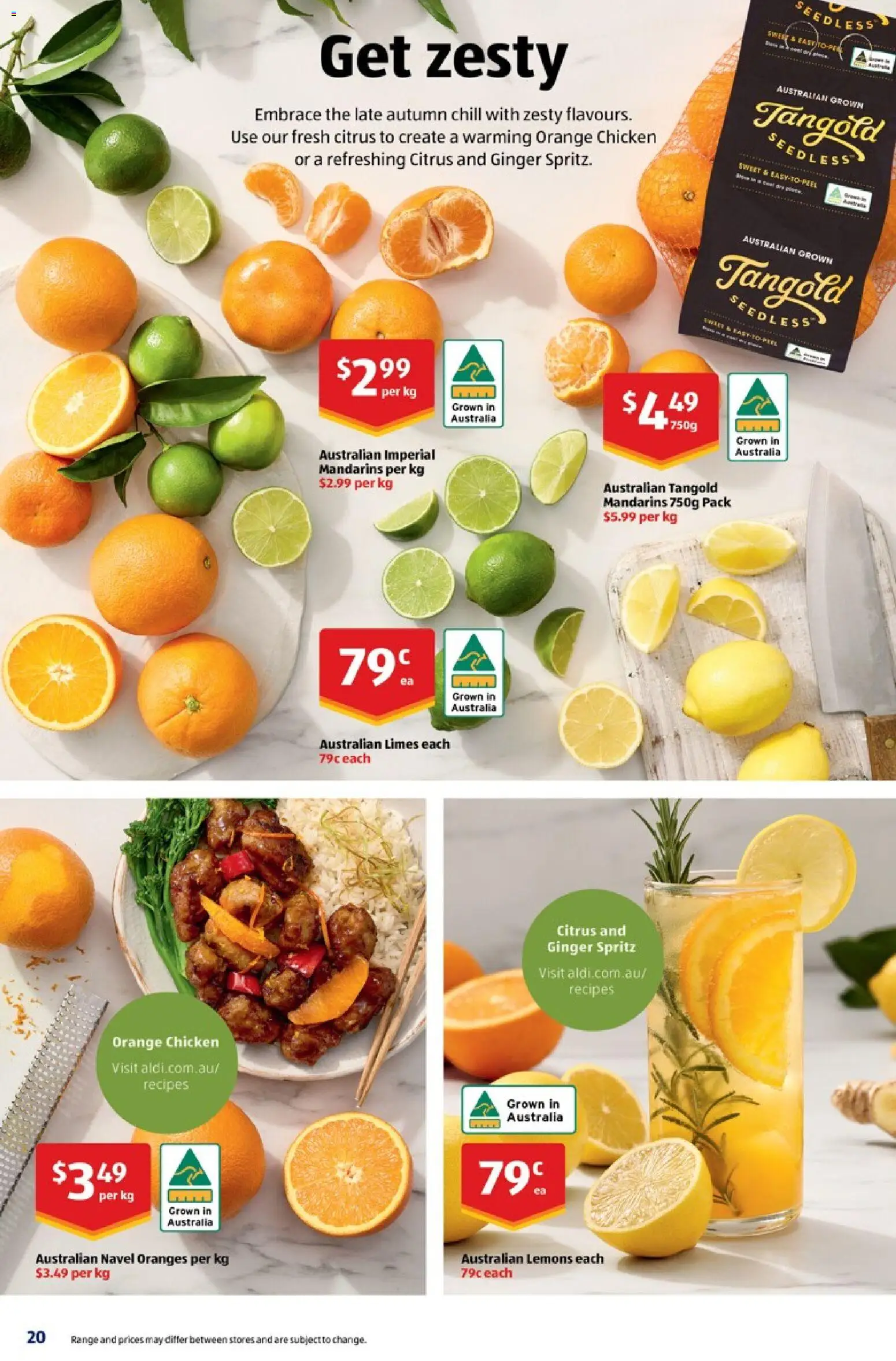 Aldi catalogue - valid from 20.05.2026 | Page: 20 | Products: Ginger, Chicken, Oranges, Mandarins