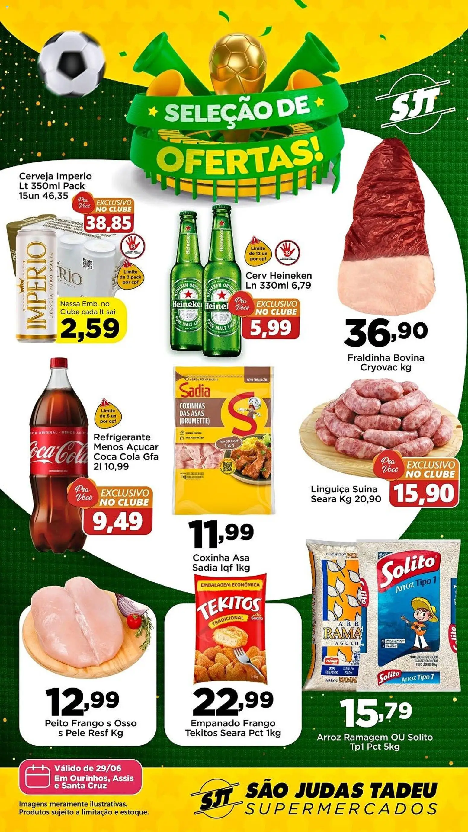São Judas Tadeu Folheto - válido de 29/06/2026 | Página: 1 | Produtos: Cola, Cerveja, Refrigerante, Frango
