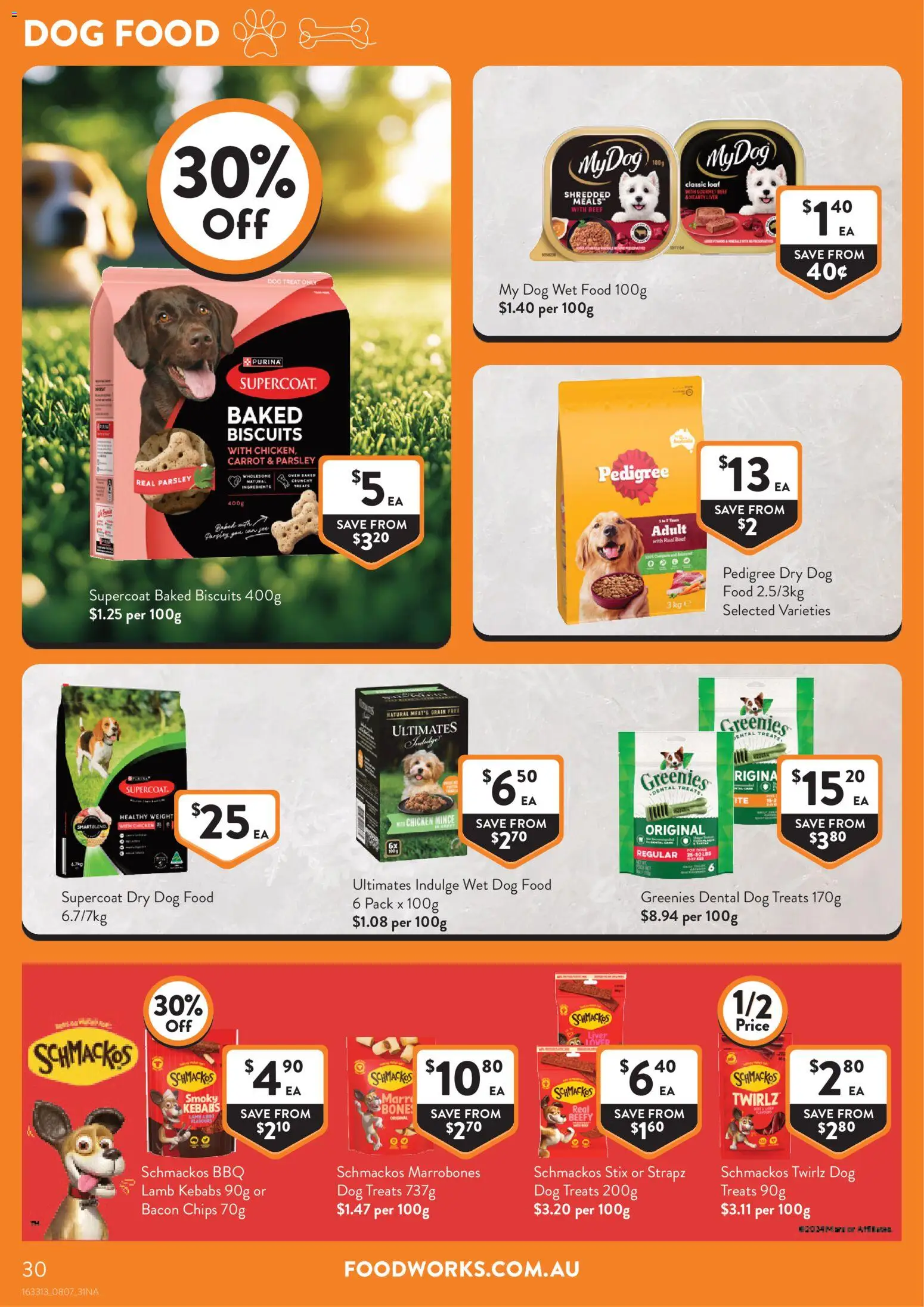 Foodworks catalogue - valid from 08/07/2026 | Page: 30 | Products: Chicken, Dog food, Parsley, Weight