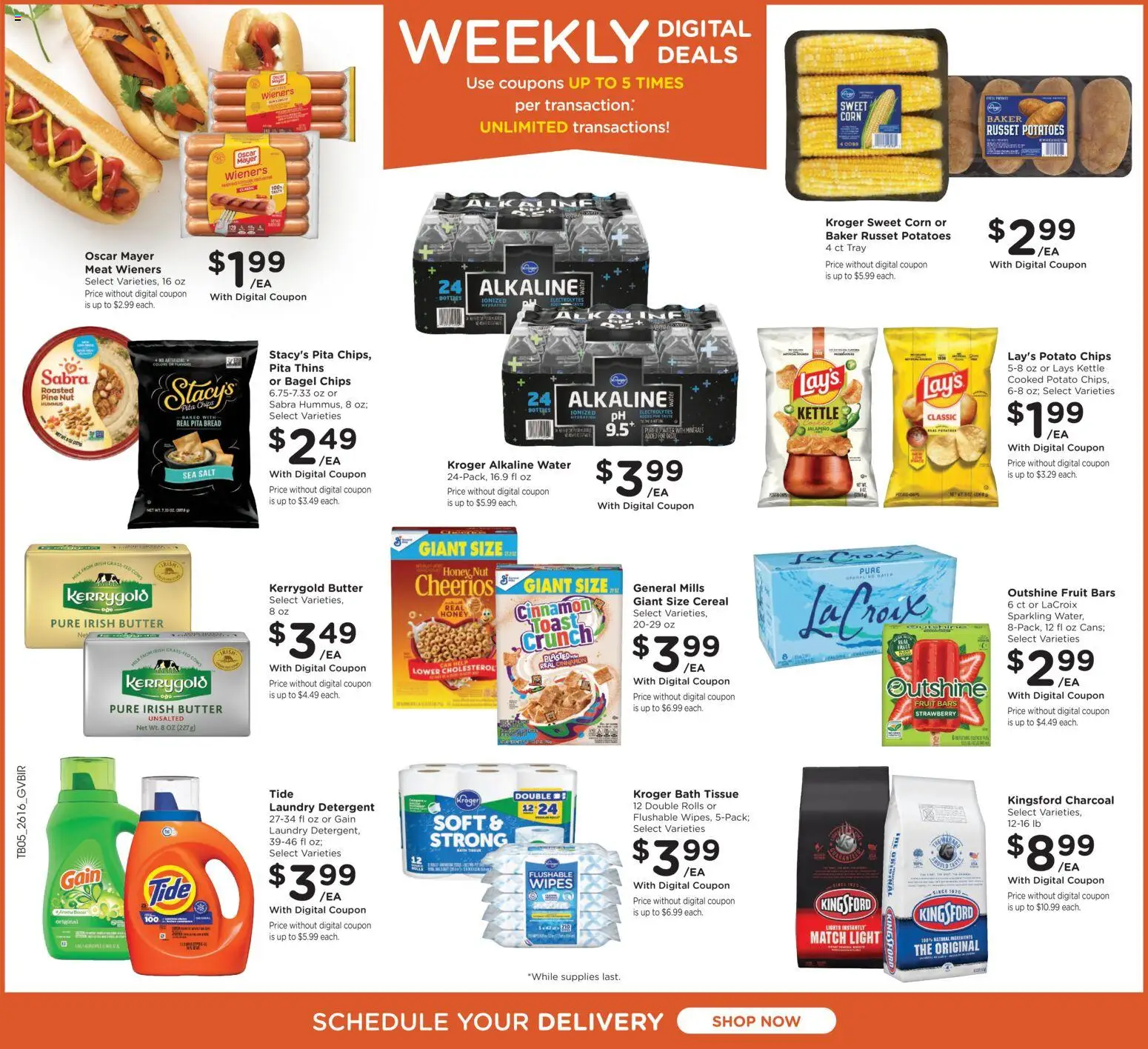 Kroger Ad - valid from 20.05.2026 | Page: 2 | Products: Corn, Bath, Butter, Potatoes