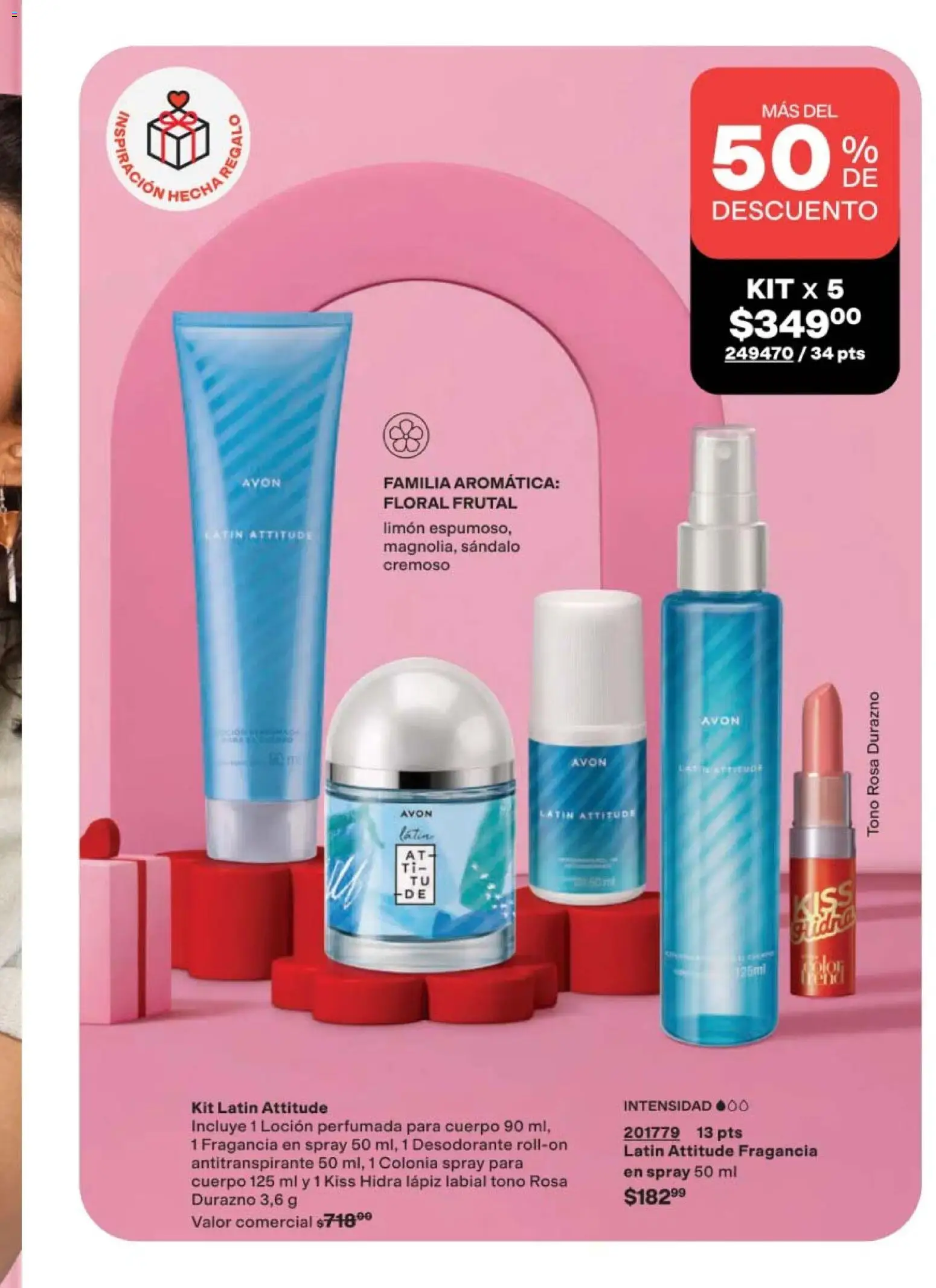 Nuevas ofertas de AVON válidas en toda la República Mexicana desde el 02.04.2026. ¡Encuentra las mejores ofertas en AVON campaña 6 2026! | Página: 45 | Productos: Durazno, Loción, Fragancia, Lápiz labial