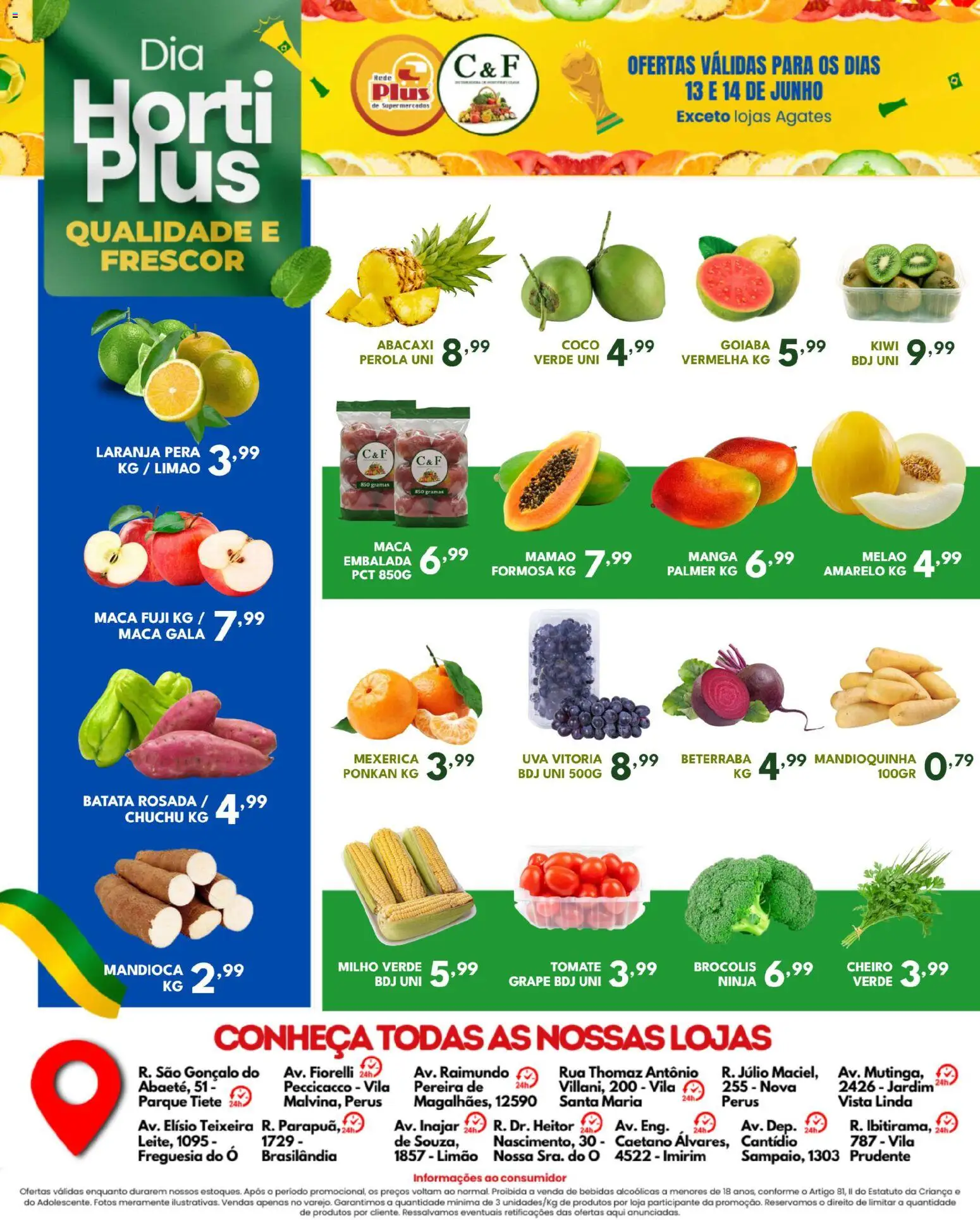 Rede Plus Supermercados Folheto - válido de 12.06.2026 | Página: 4 | Produtos: Coco, Beterraba, Mandioquinha, Abacaxi