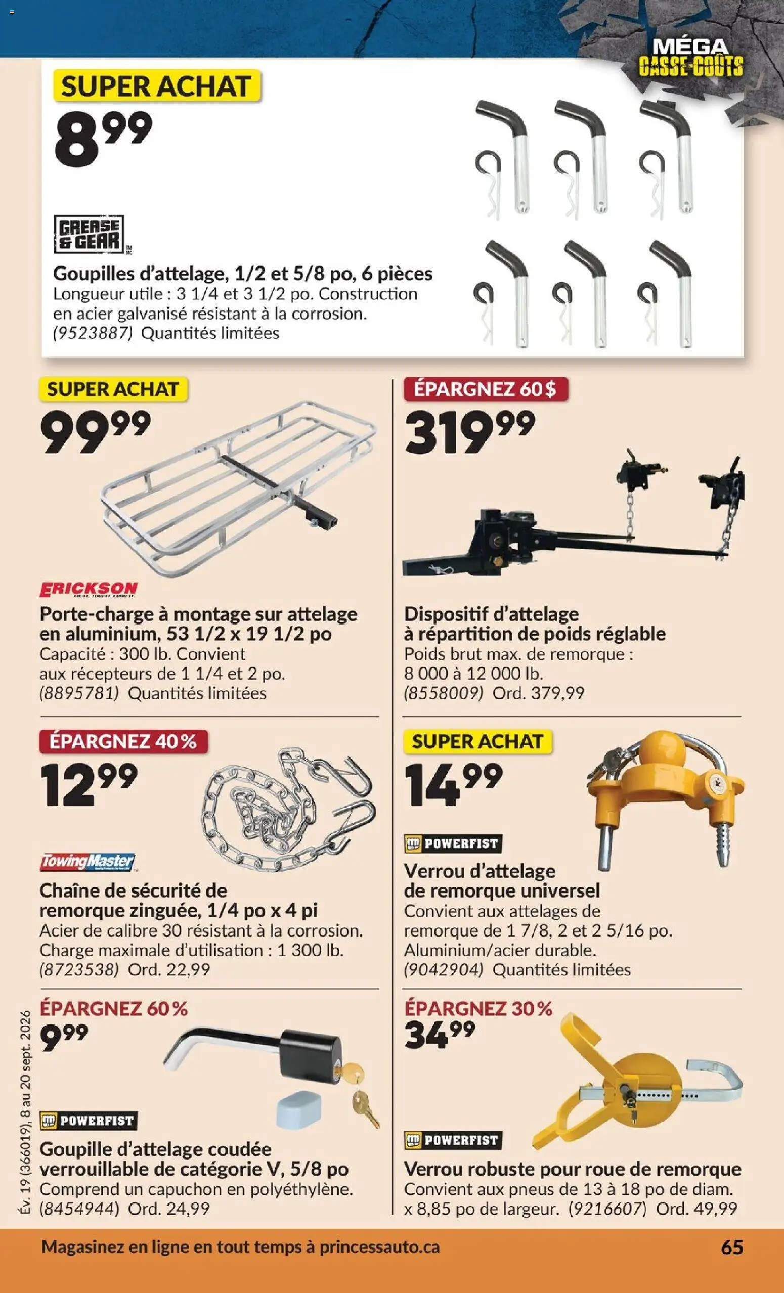 Princess Auto flyer valid from Sep 8, 2026 | Page: 69