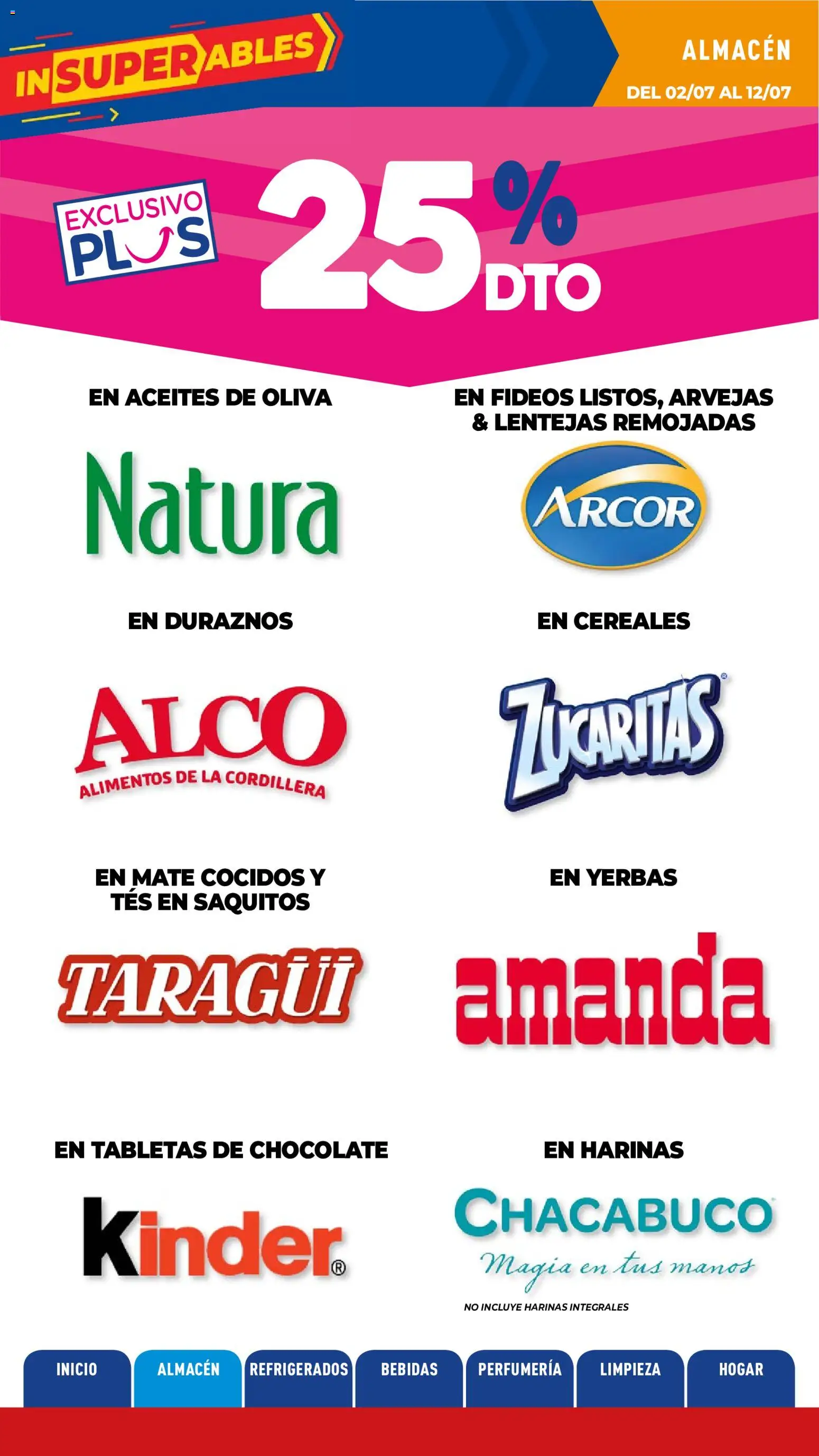 La Anonima catálogo │ válido desde el 02/07/2026 | Página: 12 | Productos: Mate, Lentejas, Fideos, Cereales
