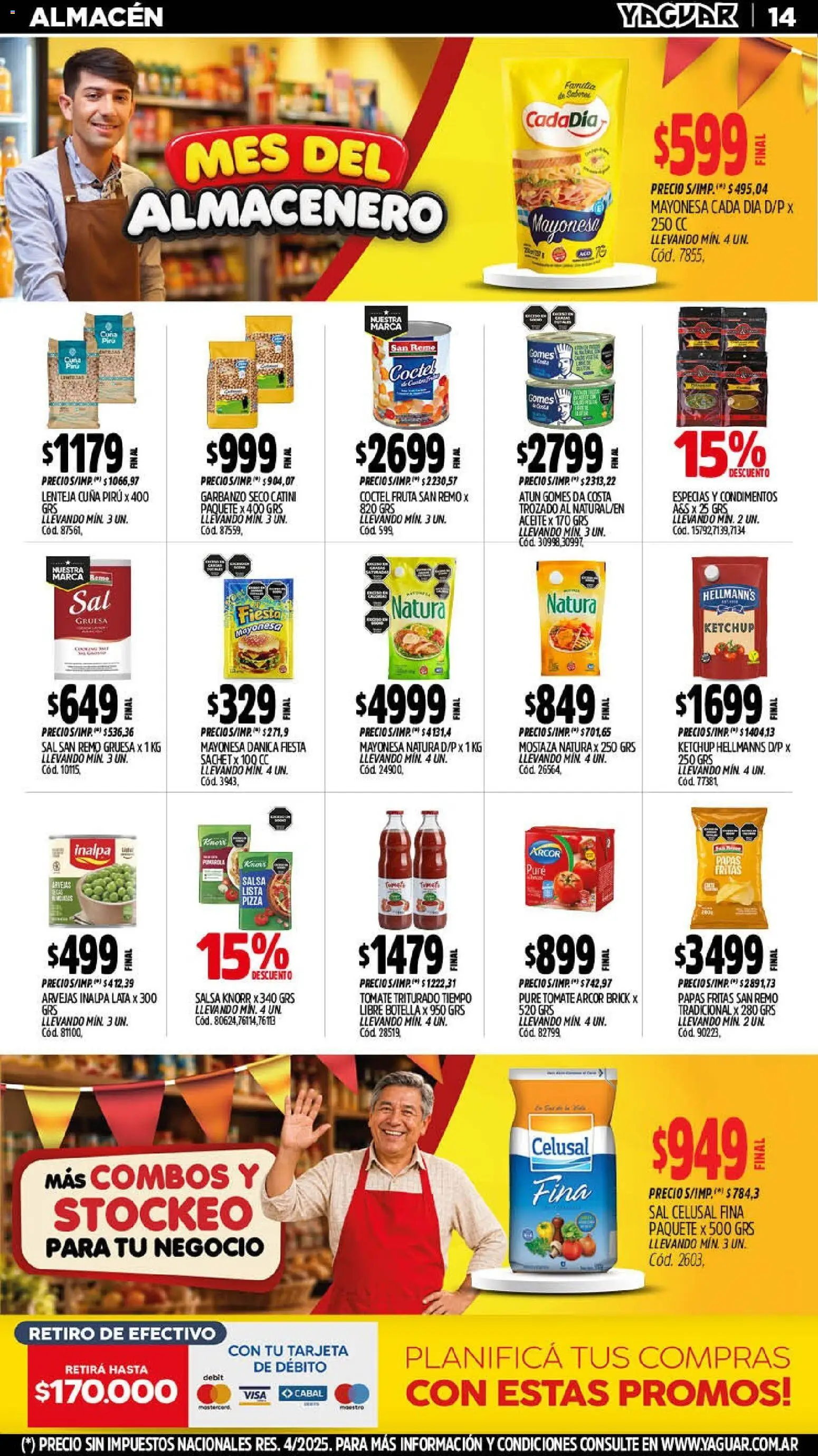 Yaguar - Oferta Semanal Chaco │ válido desde el 07/09/2026 | Página: 14 | Productos: Cuna, Tomate, Fruta, Papas fritas
