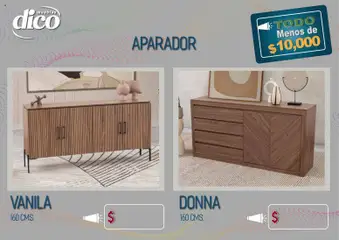 Vista previa de Muebles Dico catálogo Todo menos de 10000 Pacifico, nuevo folleto de la tienda, válido en México a partir del 09/04/2026 | Página: 33 | Productos: Aparador