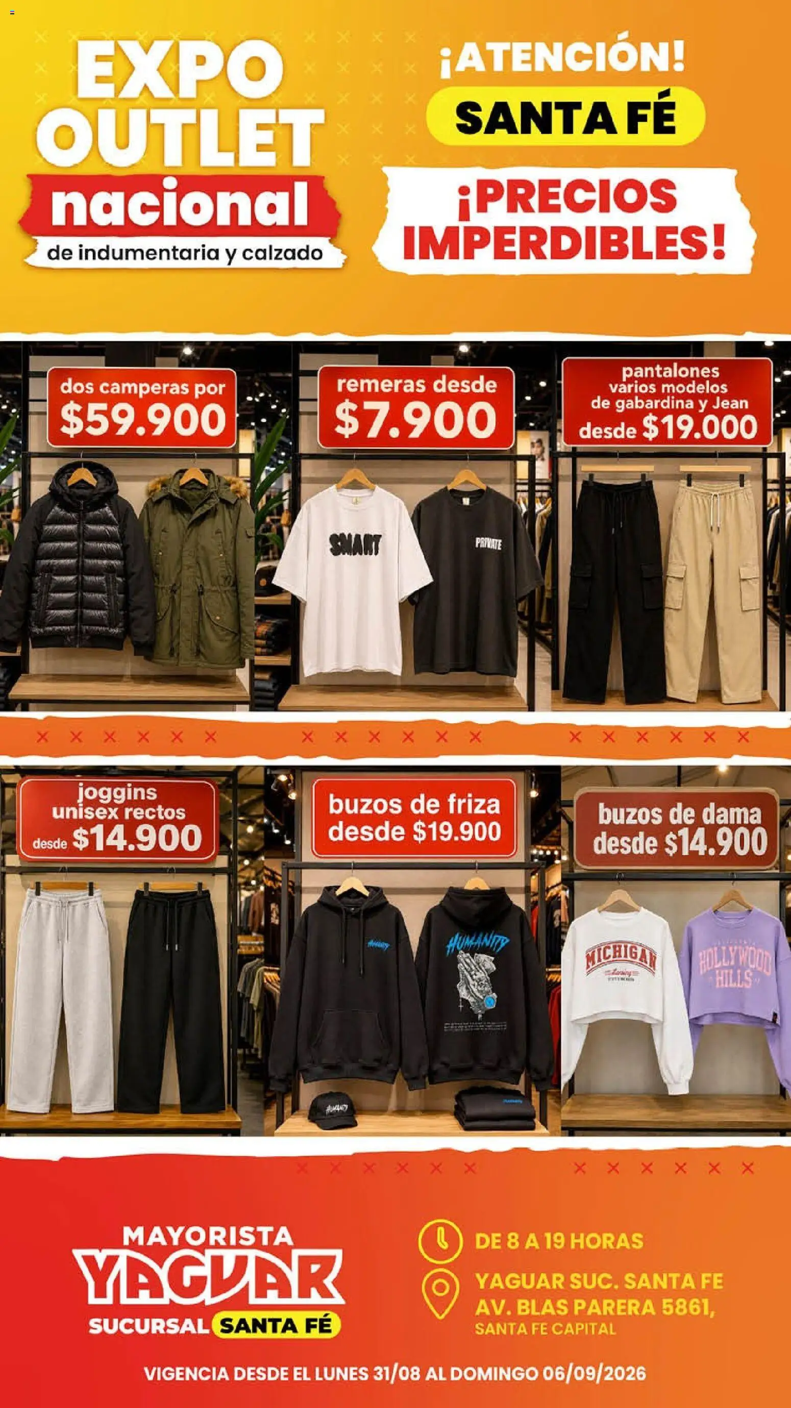Yaguar - Visita Expo Outlet Santa Fé │ válido desde el 31/08/2026 | Página: 1 | Productos: Jean, Pantalones