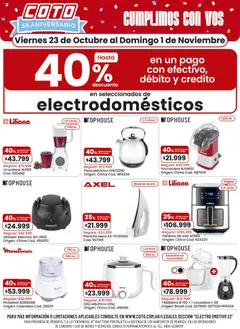 Vista previa Coto - Electrodomésticos válido desde el 23/10/2026