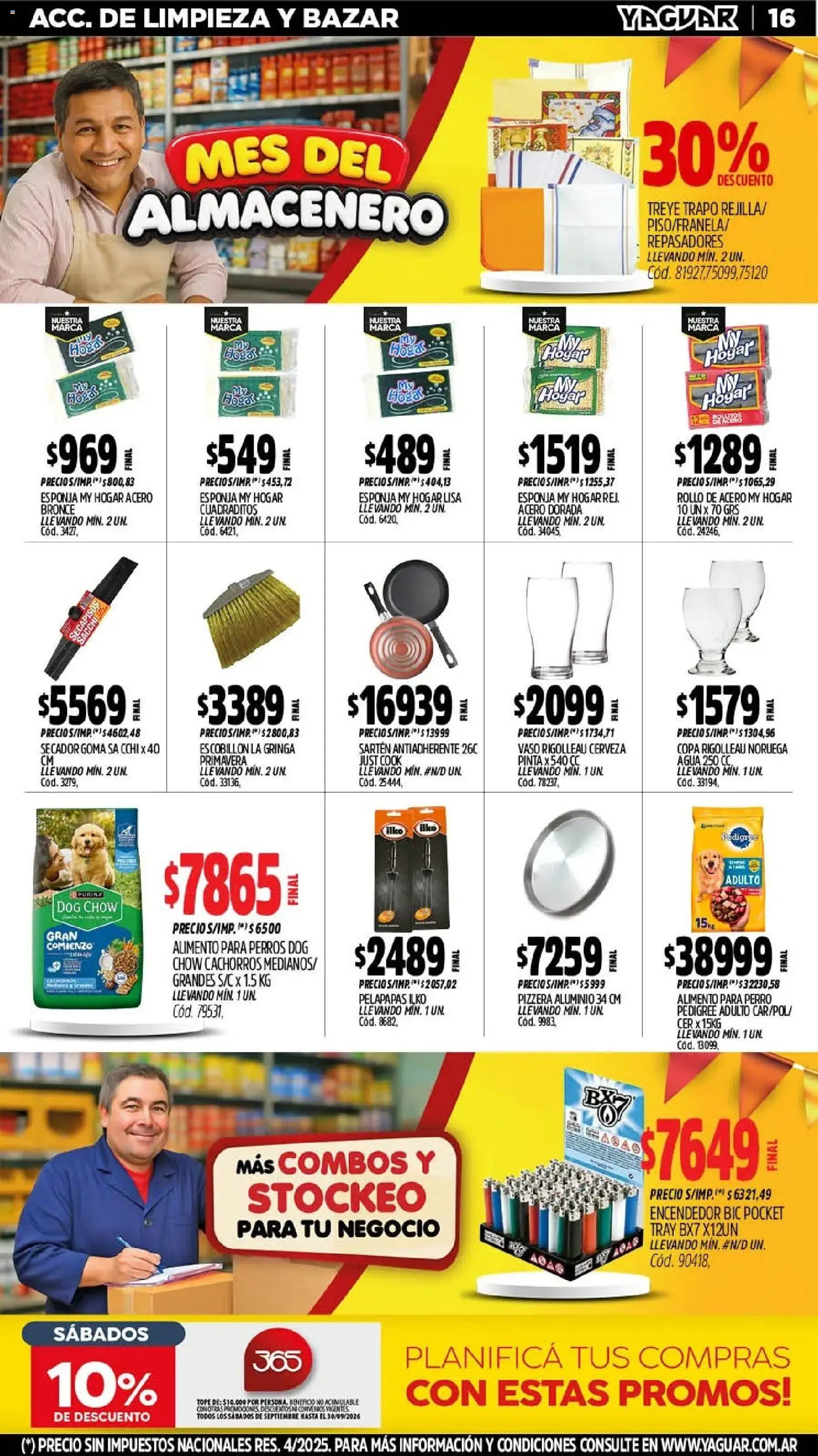 Yaguar - Oferta Semanal Salta │ válido desde el 28/09/2026 | Página: 17 | Productos: Pizzera, Sartén antiadherente, Esponja, Cerveza