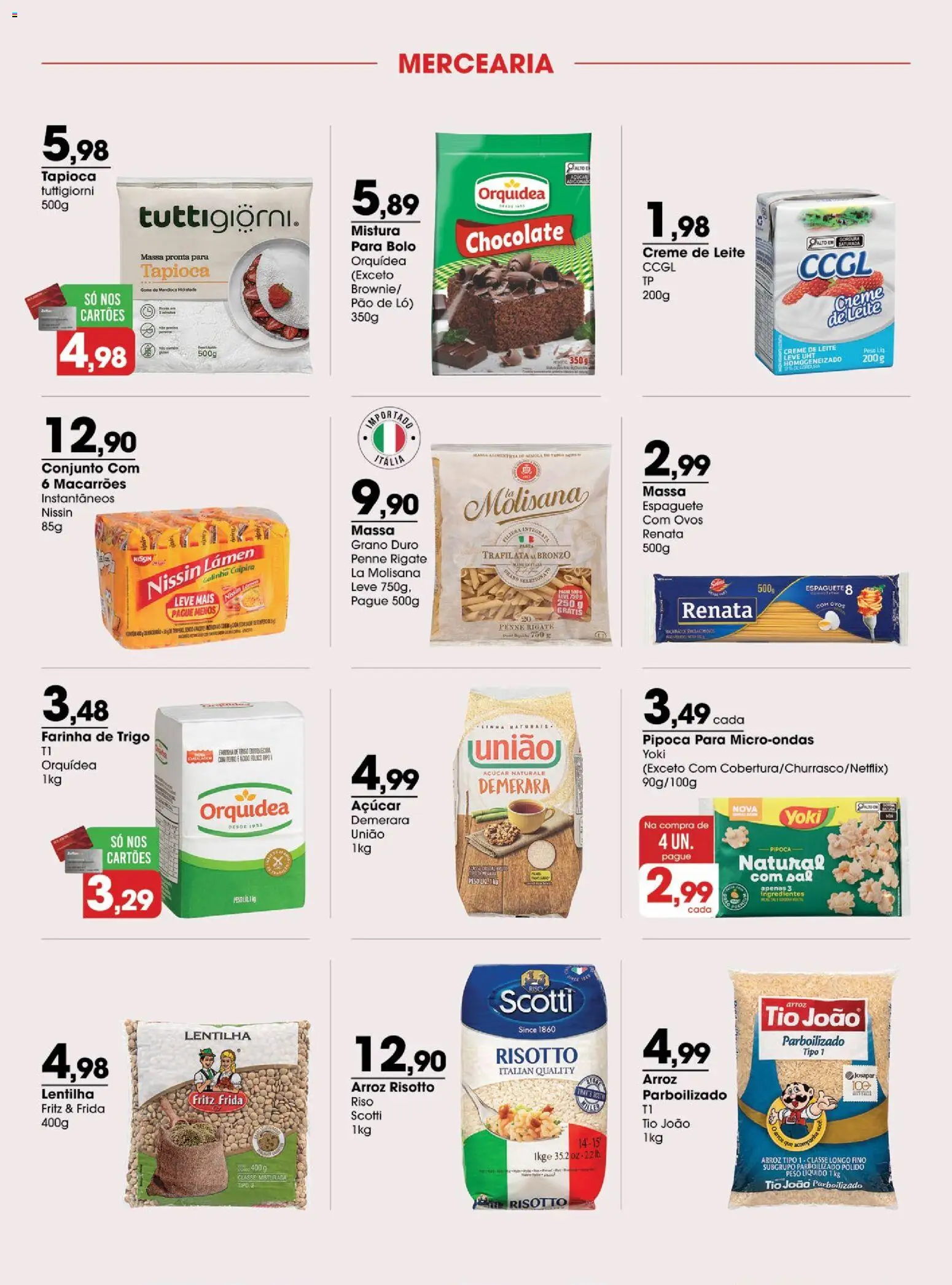 Zaffari Folheto - válido de 29/09/2026 | Página: 4 | Produtos: Espaguete, Lentilha, Pão, Arroz