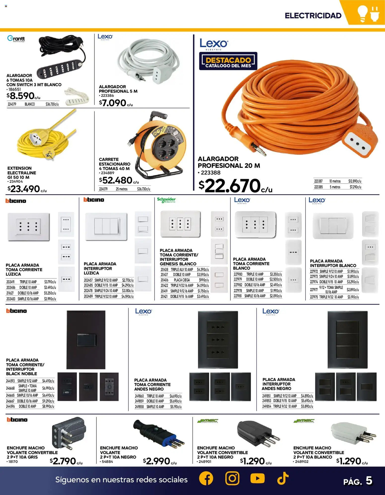 Construmart Ofertas │ válido desde el 30.06.2026 | Página: 5 | Productos: Alargador, Interruptor, Enchufe