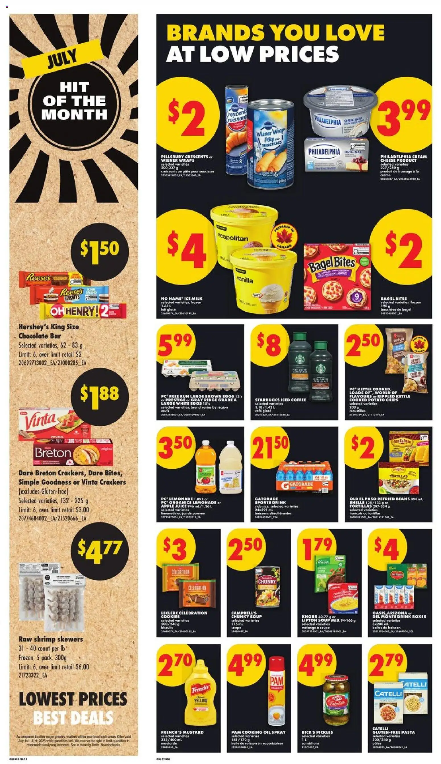 No Frills flyer valid from Jul 23, 2026 | Page: 6 | Products: Pâté, Crackers, Eggs, Ice
