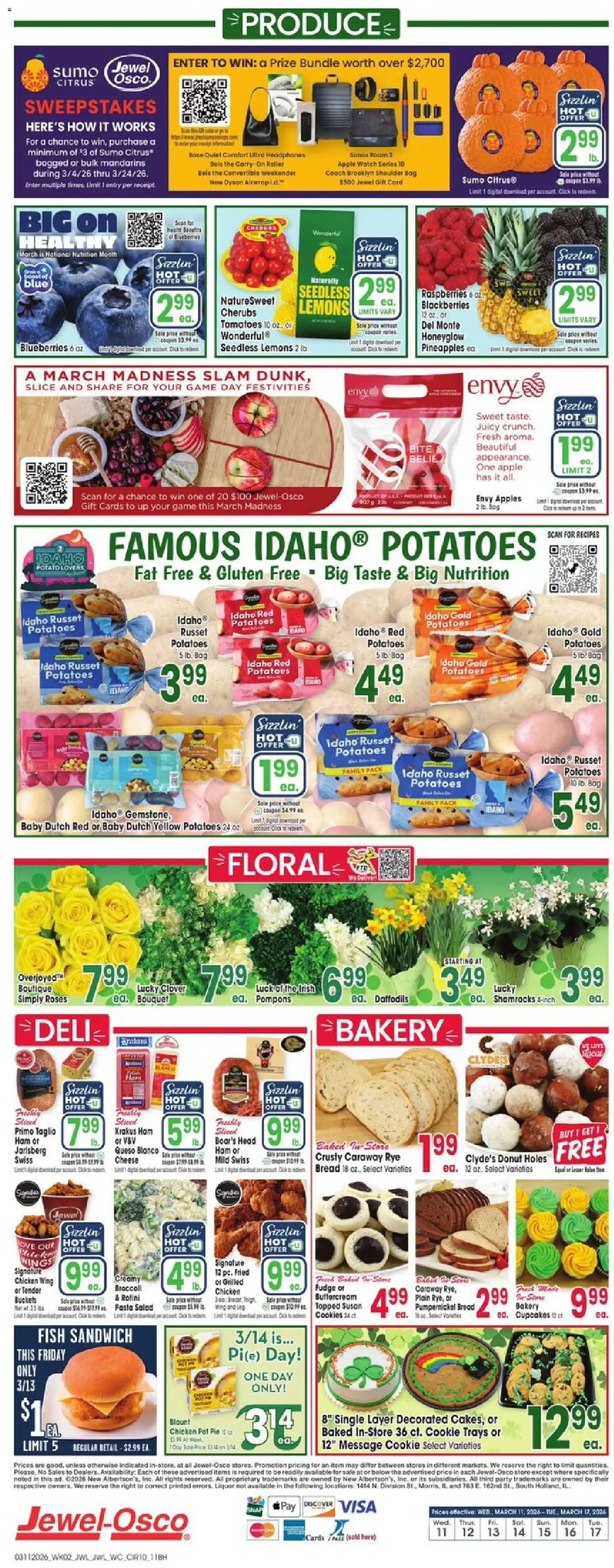 Jewel Osco Weekly Ad - valid from 03/11/2026 | Page: 10 | Products: Bread, Tomatoes, Cookies, Blueberries