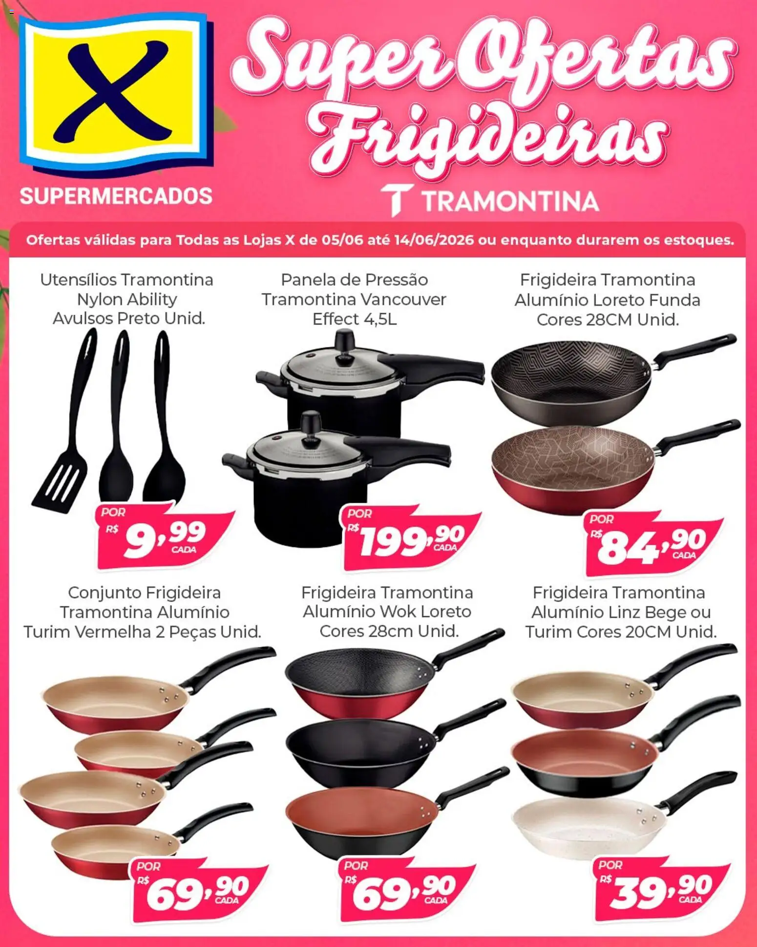 X Supermercados Folheto - válido de 05.06.2026 | Página: 1 | Produtos: Frigideira, Panela, Panela de pressão