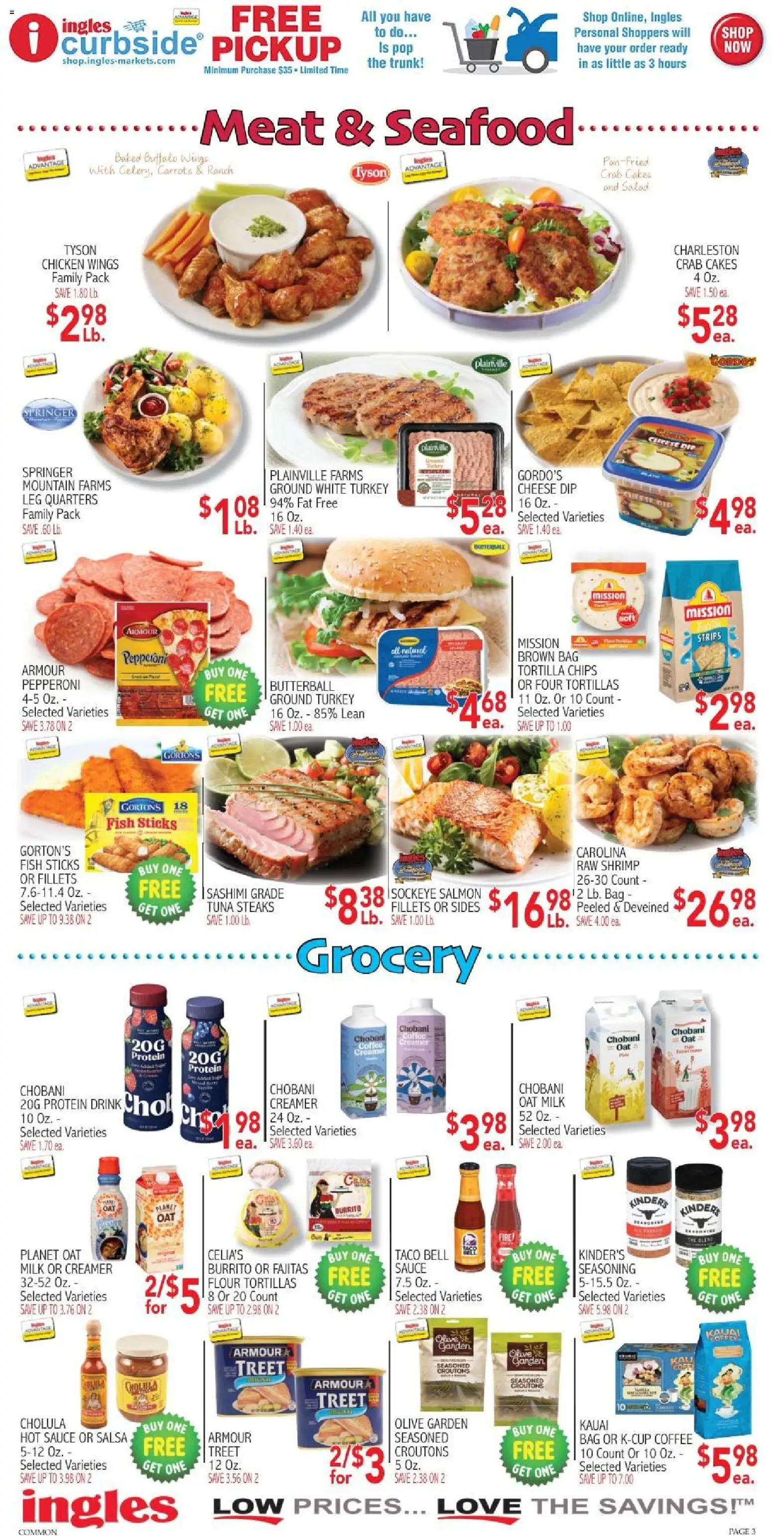 Ingles Weekly Ad - valid from 06.05.2026 | Page: 3 | Products: Milk, Cheese, Fish, Chips