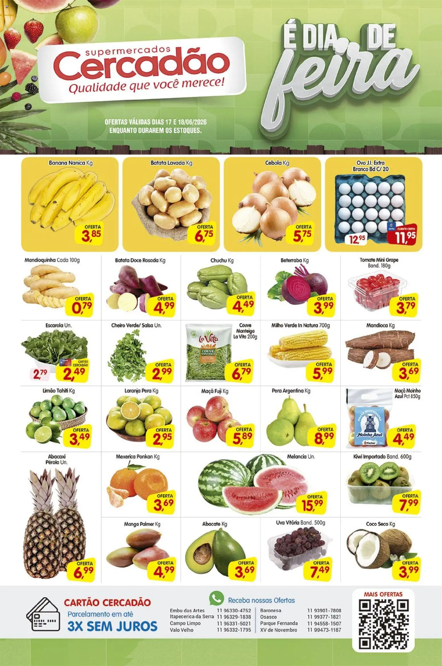 Cercadão Folheto - válido de 17.06.2026 | Página: 1 | Produtos: Beterraba, Cebola, Mandioca, Kiwi